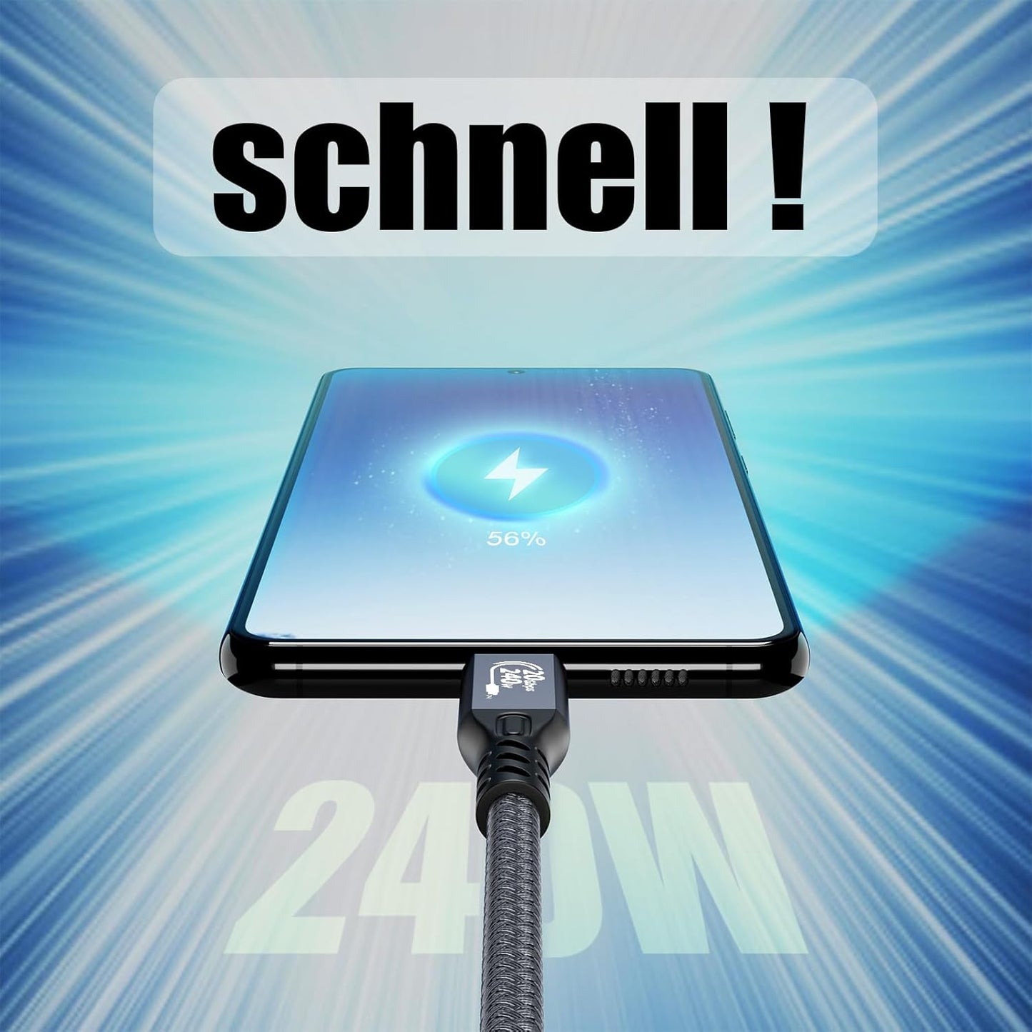 Type C Cable, 240W 48V/5A USBC to USB C 3.2 Gen2×2 Extension Cable, 20Gps Male Female Extender Cable, 4K@60Hz Dual C Video Cord for MacBook Pro, Dell, Arzopa, Galaxy, Portable Monitor