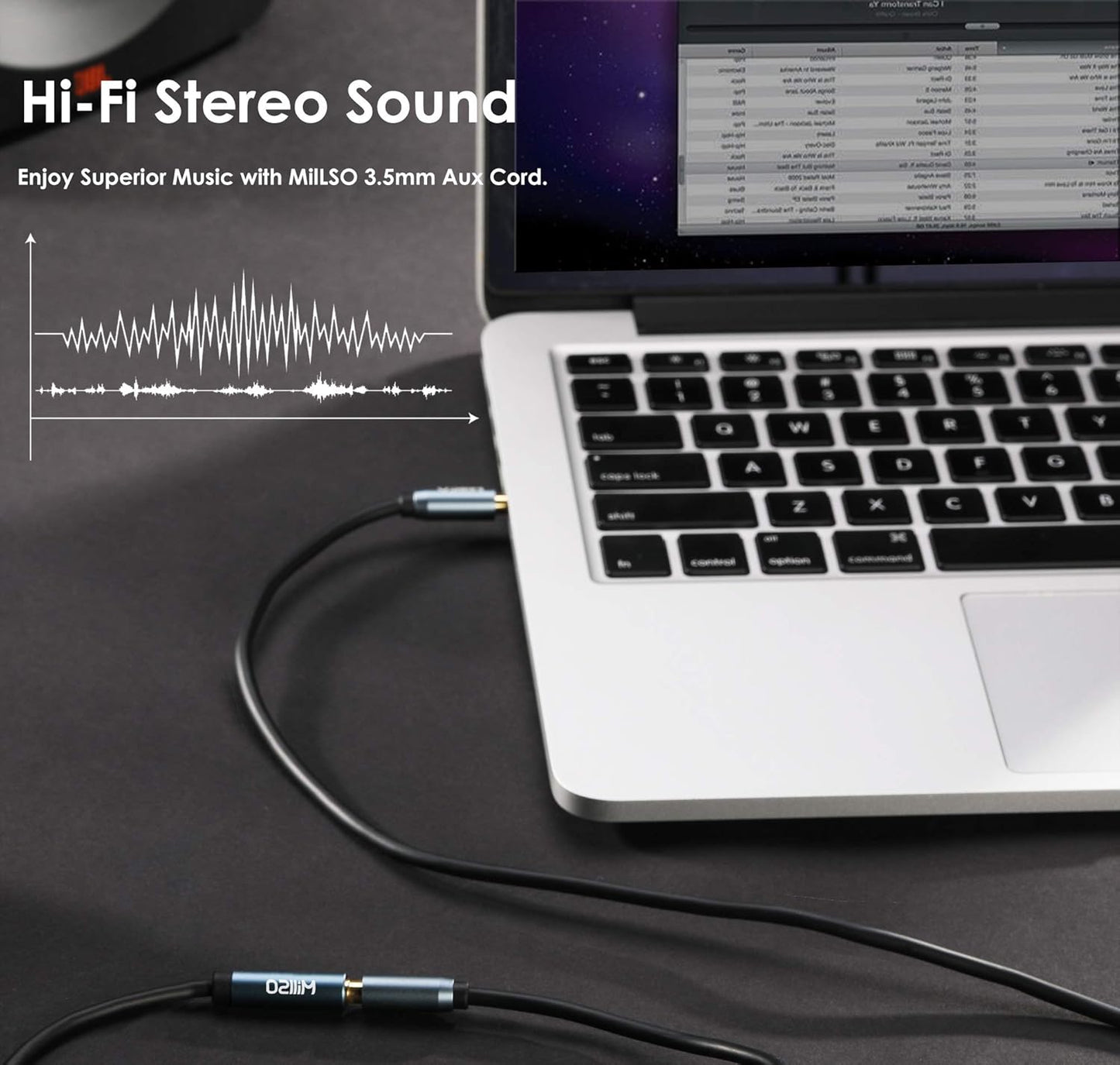 MillSO 3.5mm Headphone Extension Cable (6.6 Feet) TRRS 3.5mm Male to Female Stereo Audio Jack Extension Adapter Auxiliary AUX Cord for Headphones, Earbud, Speaker, Car Stereo, Home HiFi System