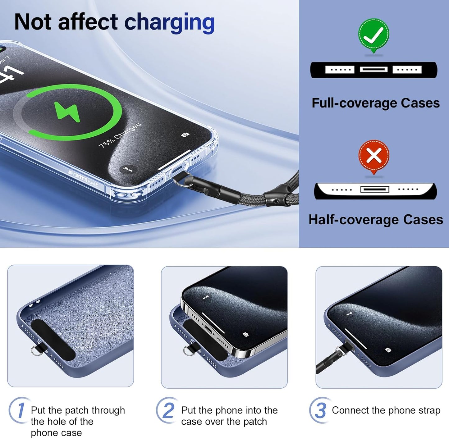 Phone Wrist Strap, Universal Adjustable Hand Wrist Strap Lanyard for iPhone 16 and Most Smartphones, Multifunctional Patch Lanyard with Phone Tether Tab for Women and Men, Space Gray