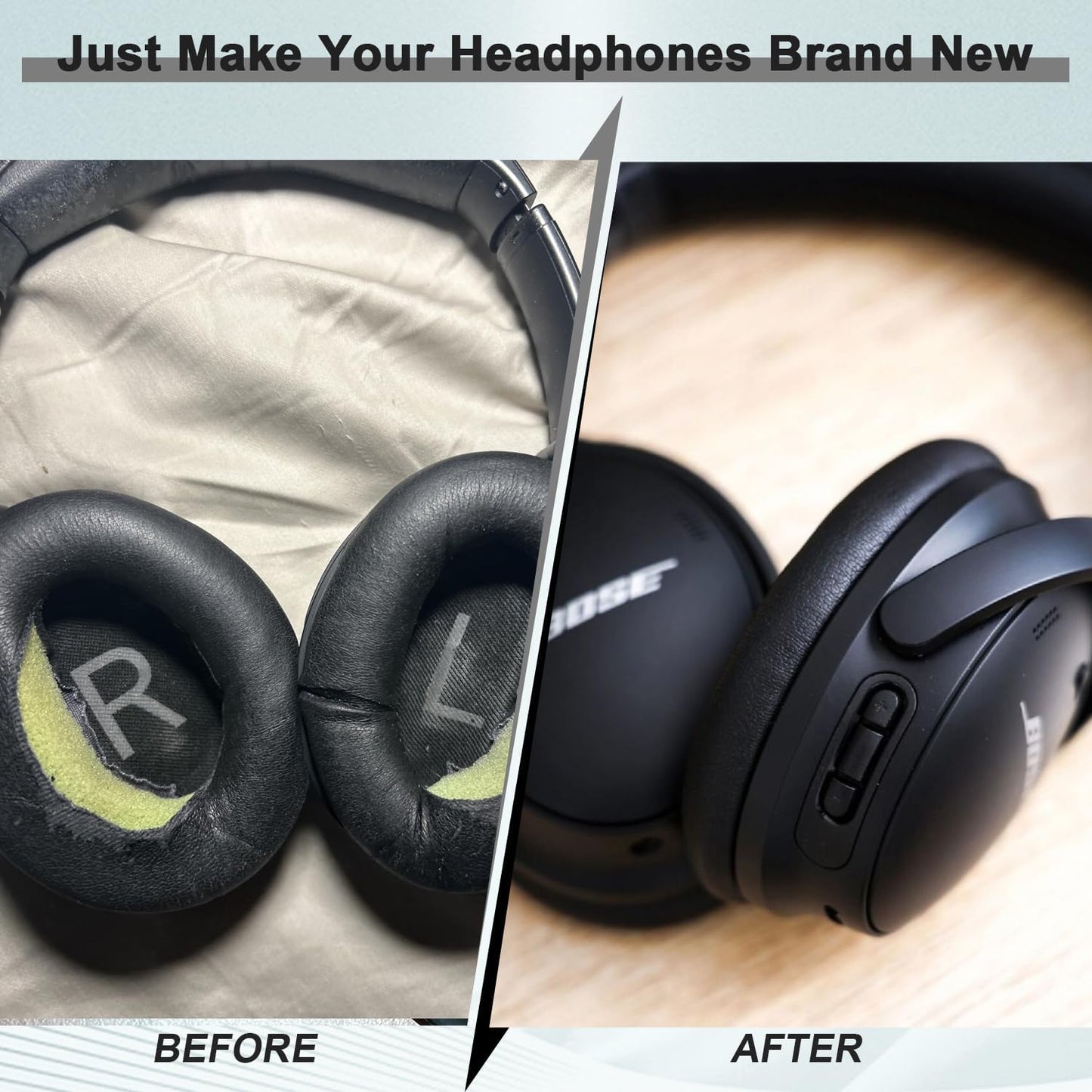 Replacement Ear Pads for Bose QuietComfort 45 (QC45)/QuietComfort SE (QC SE)/Quiet Comfort Headphones, Ear Cushions, Headset Earpads, Ear Cups Cover with Soft Protein Leather (Cypress Green)