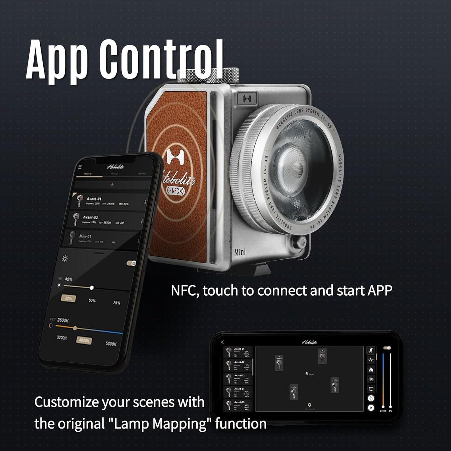 Harlowe Portable Mini LED Photography Lighting Standard Kit, 20W Travel Studio Light for Photoshooting and Video Recording, Bi-Color 2700K-6500K CRI/TLCI 96+ on Camera Light