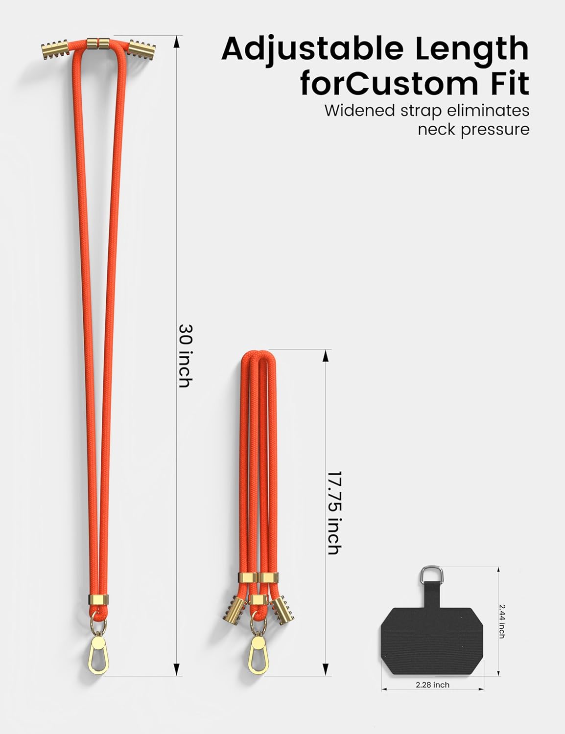 Cell Phone Lanyard, Adjustable Crossbody Cell Phone Lanyard, Adjustable Anti Theft Phone Strap