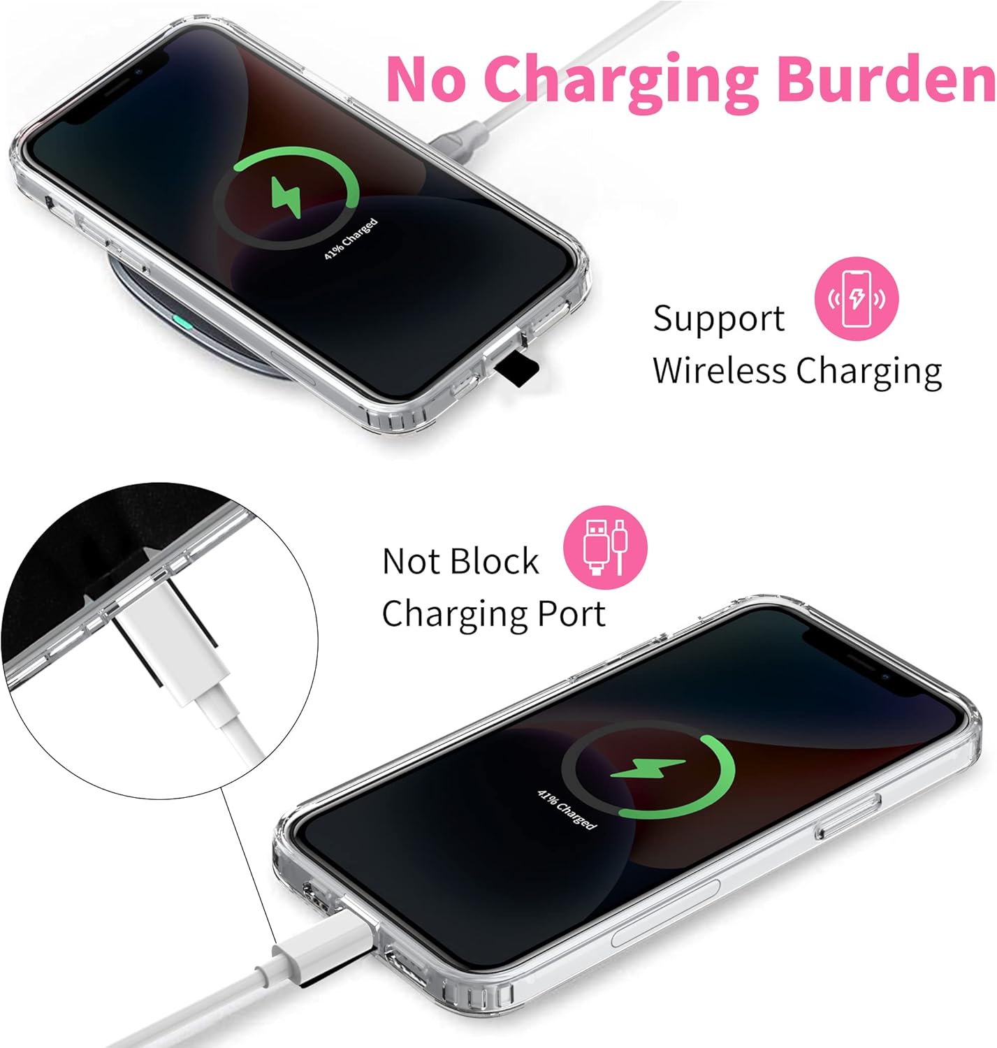 CACOE Phone Lanyard 2 Pcs-2 Pcs Adjustable Neck Strap,4 Pcs Phone Patches,Universal Crossbody Multifuctional Cell Phone Lanyards Compatible with Most Smartphones(Black+Rose Red)