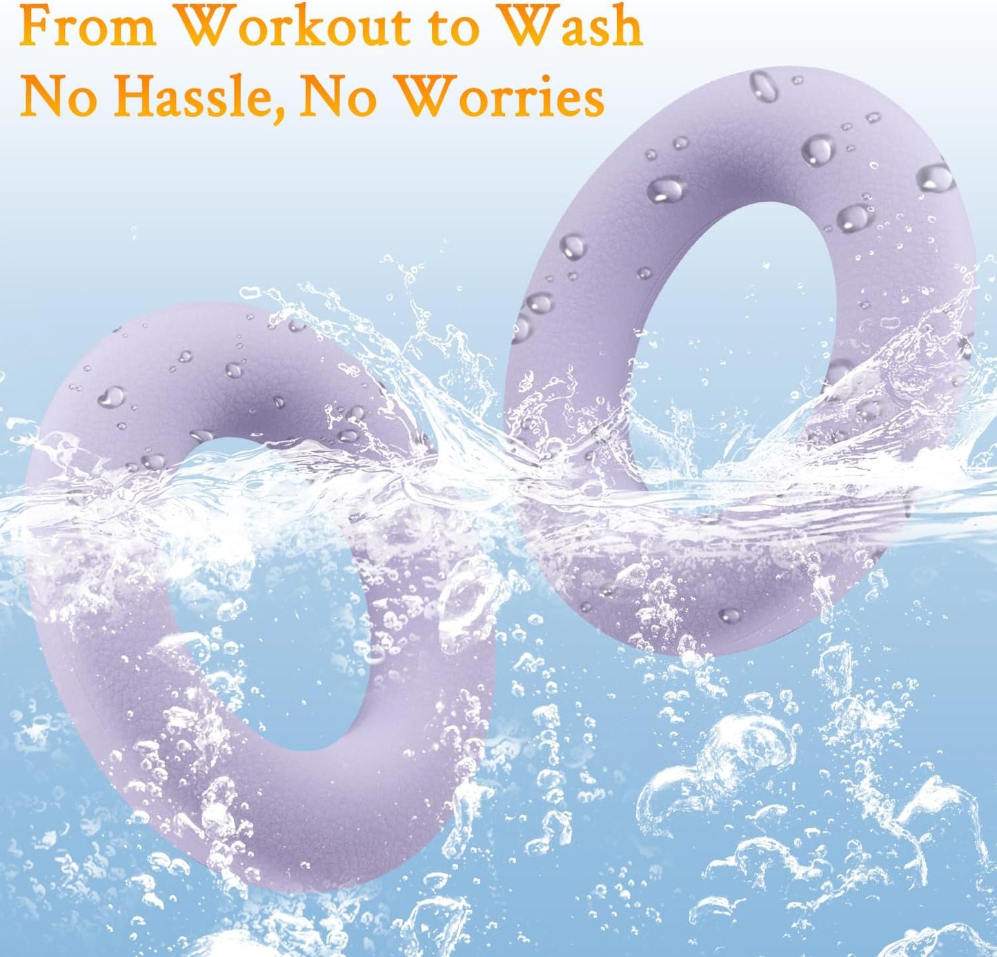 SOULWIT Silicone Ear Pads Cover Protector for Bose QuietComfort QC15 QC25 QC2 QC35 QC45/Ae2 Ae2i Ae2w/SoundTrue & SoundLink AE Headphones Cushions, Sweatproof, Easily Washable - Chilled Lilac