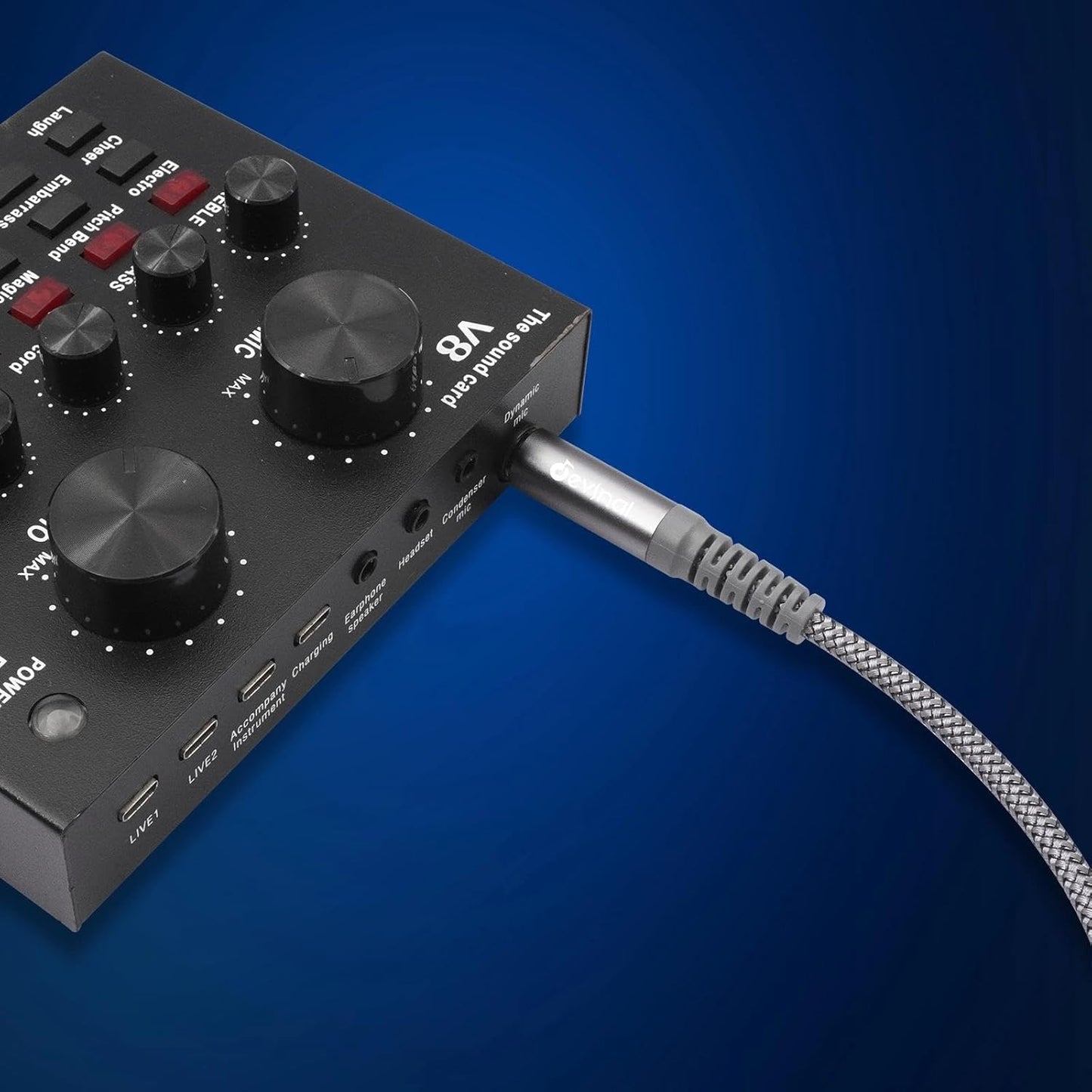 Devinal 1/4 inch Headphone Extension Cable, 6.35mm TRS Male to Female Stereo Cord, Quarter Inch Guitar Cable Extender, 15ft (4.5 Meters)