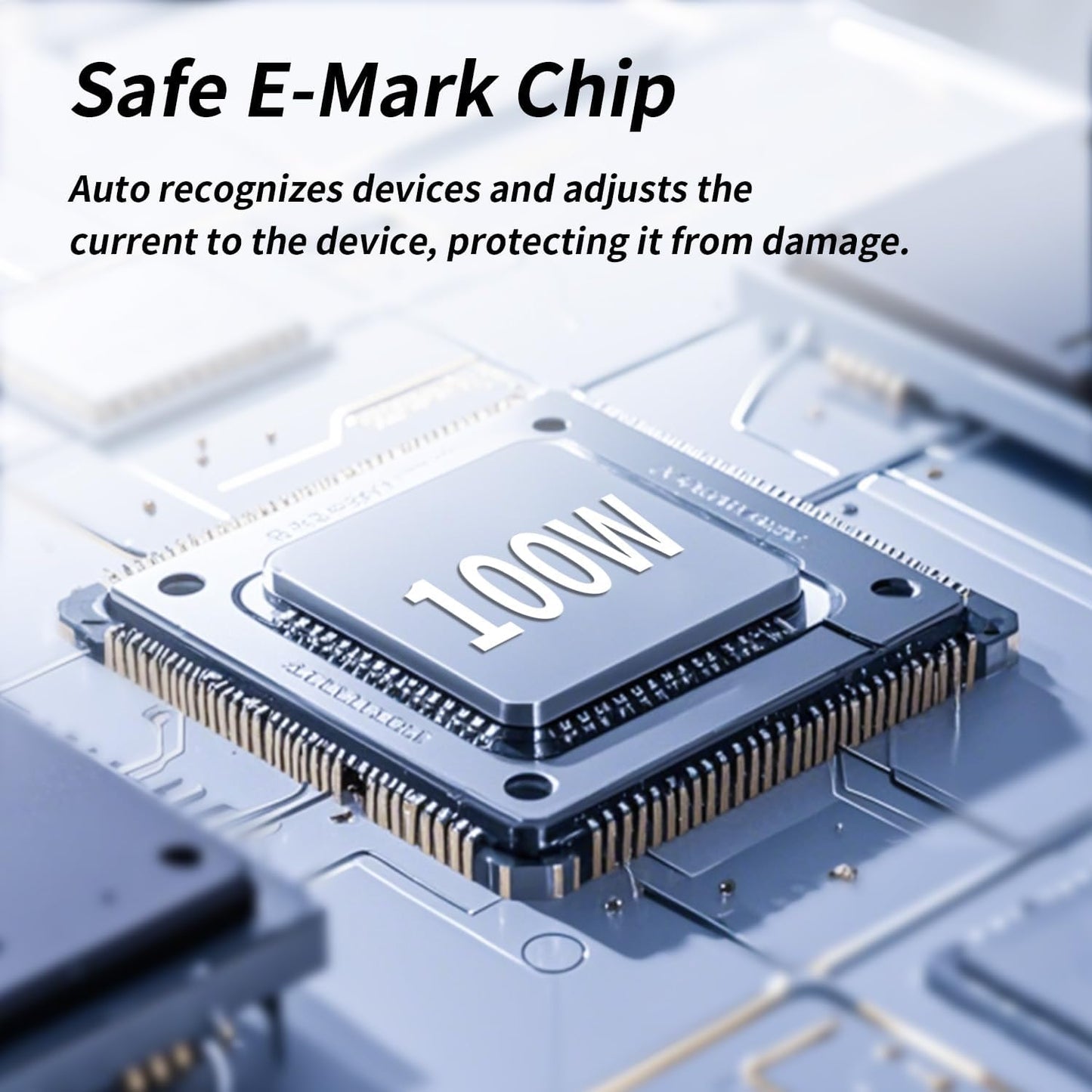 100W USB C Multi Charging Cable with E-Mark Chip, 3 in 1 USB C Fast Charging Cable, Universal Multiple Charger Cord with Type-C, Micro USB, IP Port for iPhone16/15/14/Cell Phones and More (2Pack 5FT)