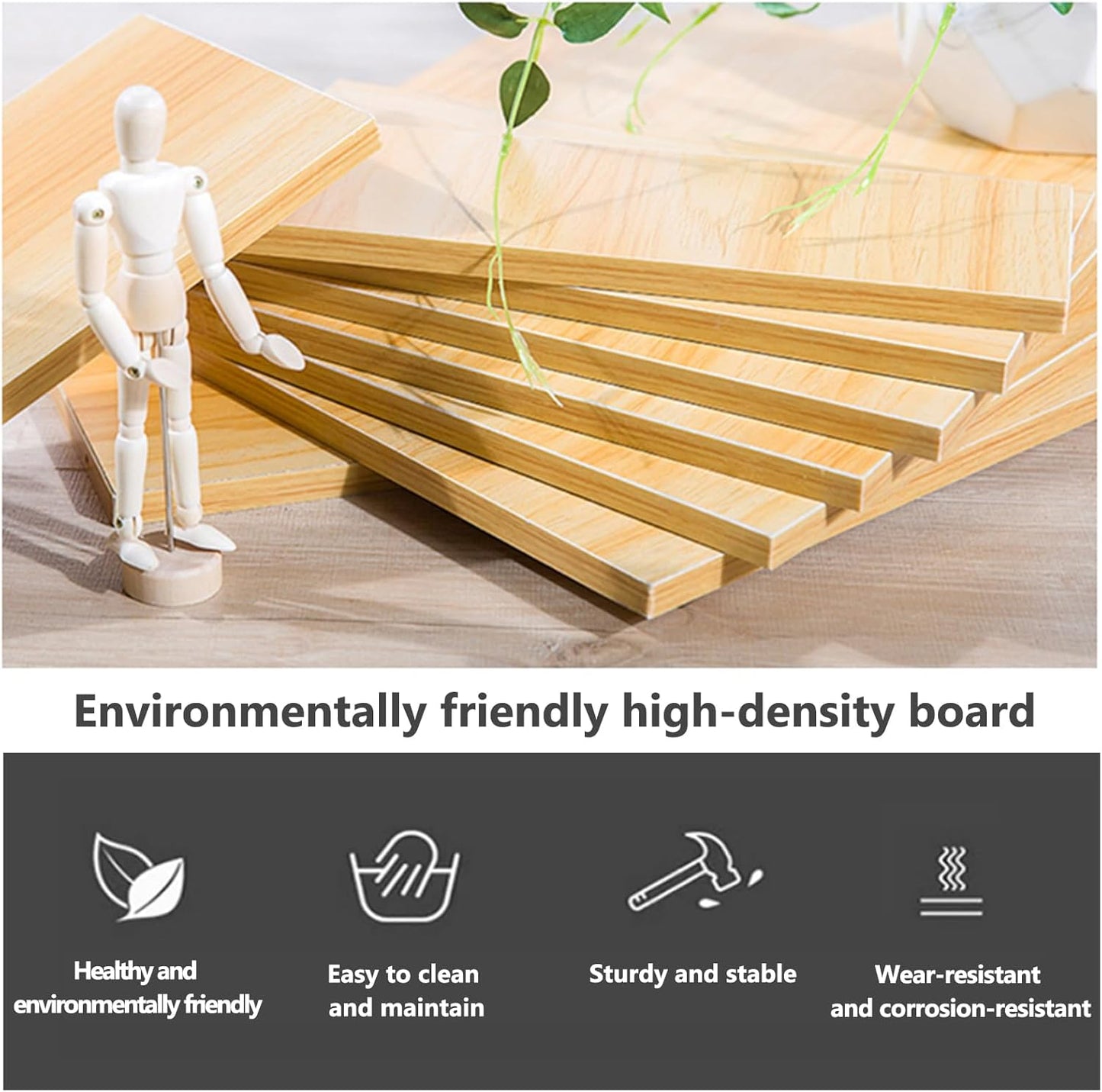 A Pair of Speaker Stands, Bookshelf Speaker Stand Steel Frame Support for Speakers up to 40 kg, Vibration-Absorbing MDF Design, Universal Speaker Stand Improves Sound Quality (40cm/15.7in)