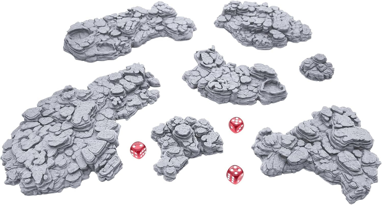 EnderToys Grotto Floors by Printable Scenery, 3D Printed Tabletop RPG Scenery and Wargame Terrain 28mm Miniatures