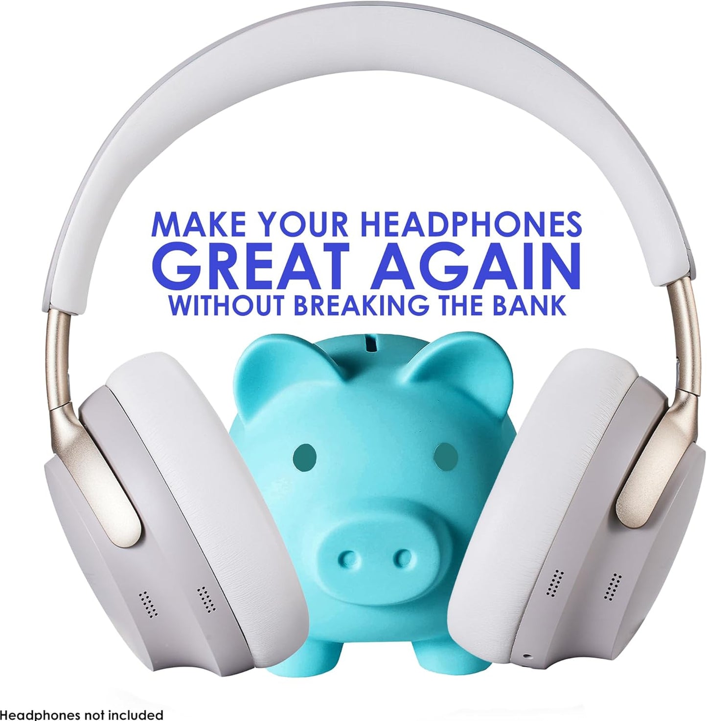 QC Ultra Replacement Ear pad and Headband Pad Kit Cushion Compatible with Bose QuietComfort Ultra Wireless Headphones. (AHG-QUIETCOMFORT-Ultra-Combo-White-Smoke)