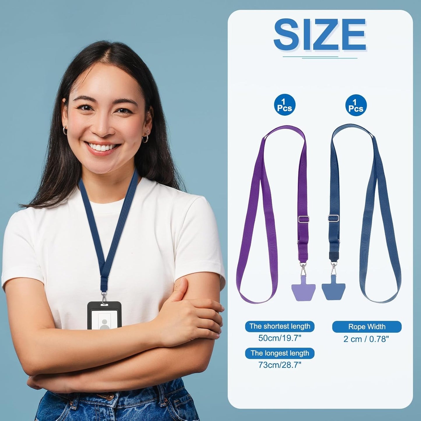 PATIKIL Smart Phone Lanyard with Patches for Most Smartphones Badges Keychain