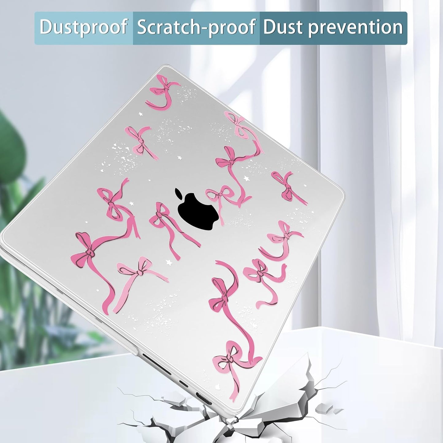 Tuiklol for MacBook Pro 14 Inch Case 2024-2021 Release M4 A3112 A3401 A3185/M3 A2918 A2992/M2 A2779/M1 A2442 Pro/Max,Hard Shell Case with Keyboard Cover & Screen Protector for Touch ID,Bow