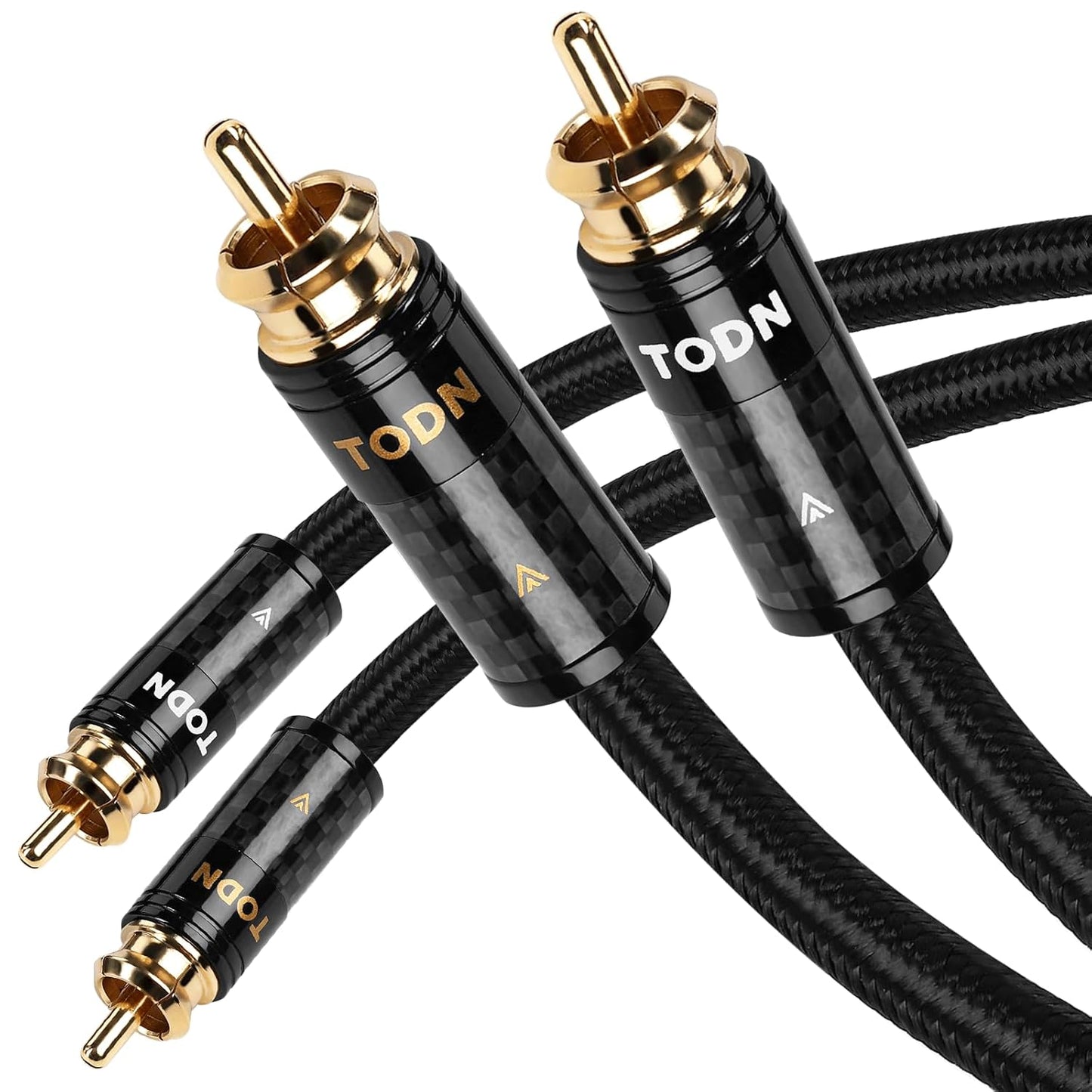 TODN Audiophile RCA Cables 3ft HiFi RCA Audio Cable Male to Male with Sliver-Plated O-C-C Core for Home Stereo System (3 ft/1m, 1 Pair)