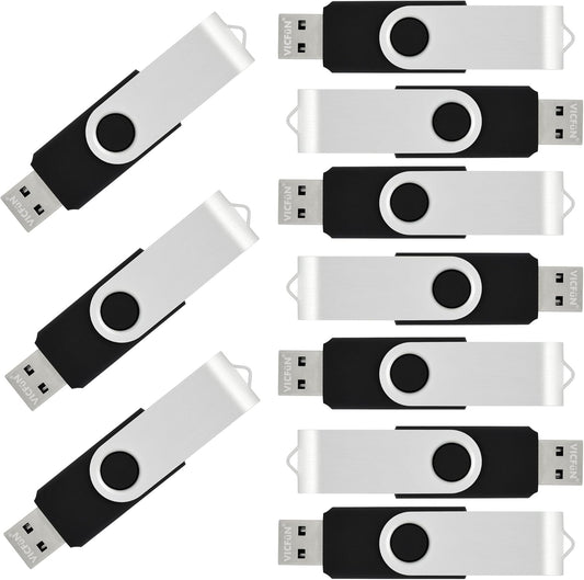 10pcs 8GB USB Flash Drive 8G Black USB 2.0 Flash Memory Stick Thumb Stick