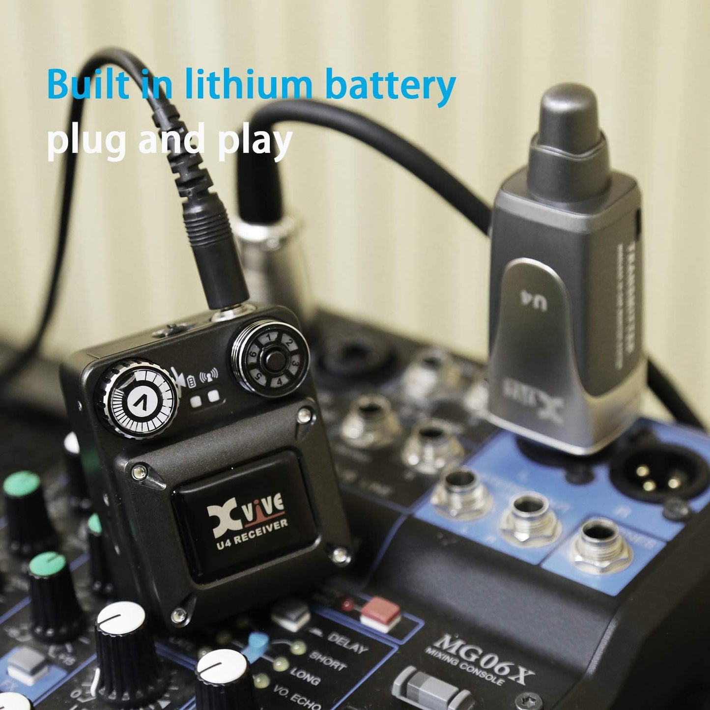 Xvive U4R Wireless in-Ear Monitor System Receiver for Studio, Band Rehearsal, Live Performance (U4R Only)