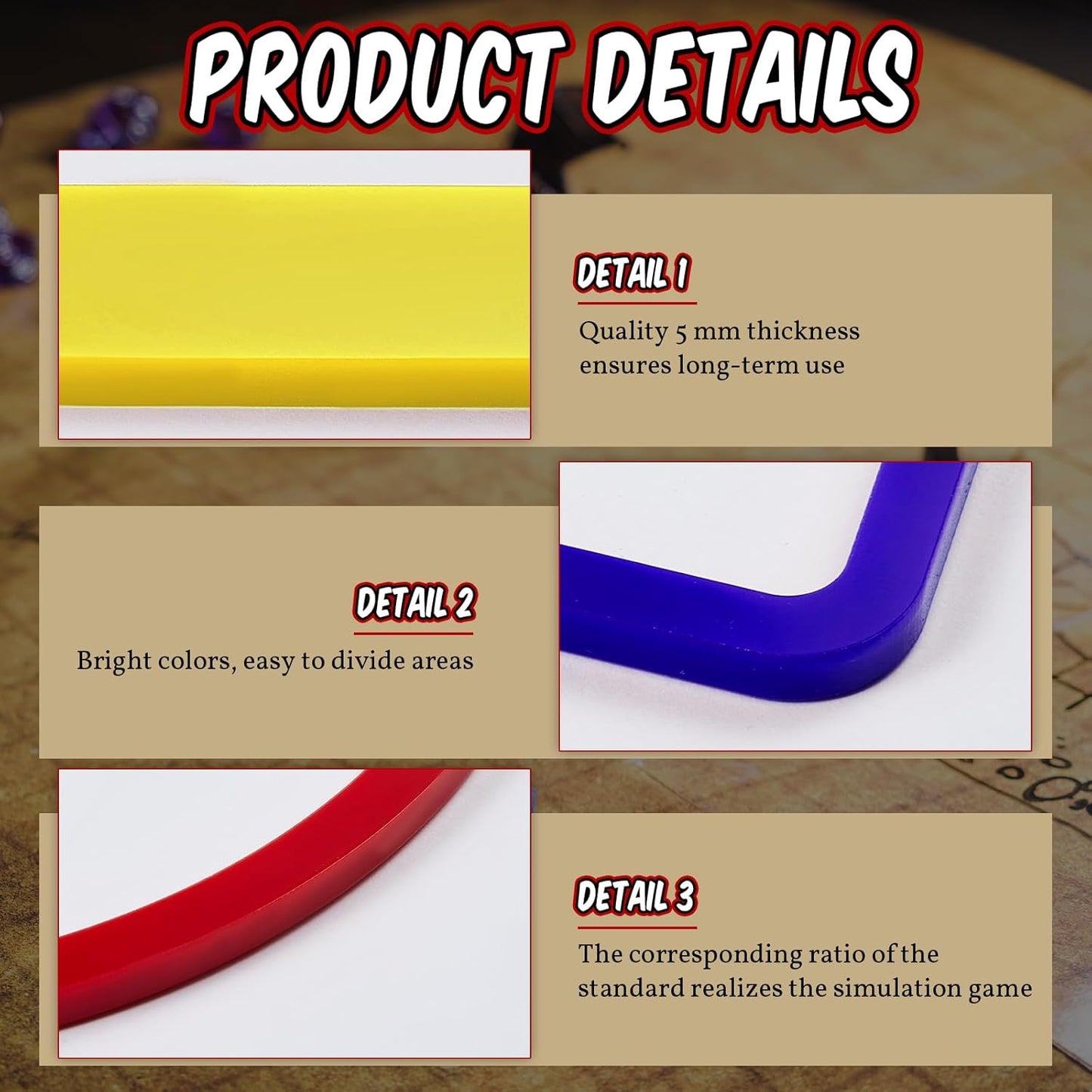 Sintuff 15 Pcs Spell AOE Damage Template Translucent Acrylic Area of Effect Spell Set Include 5 Cube 4 Circle 2 Cone 4 Line Templates for Gifts Tabletop RPG Gaming Accessories(Colorful)