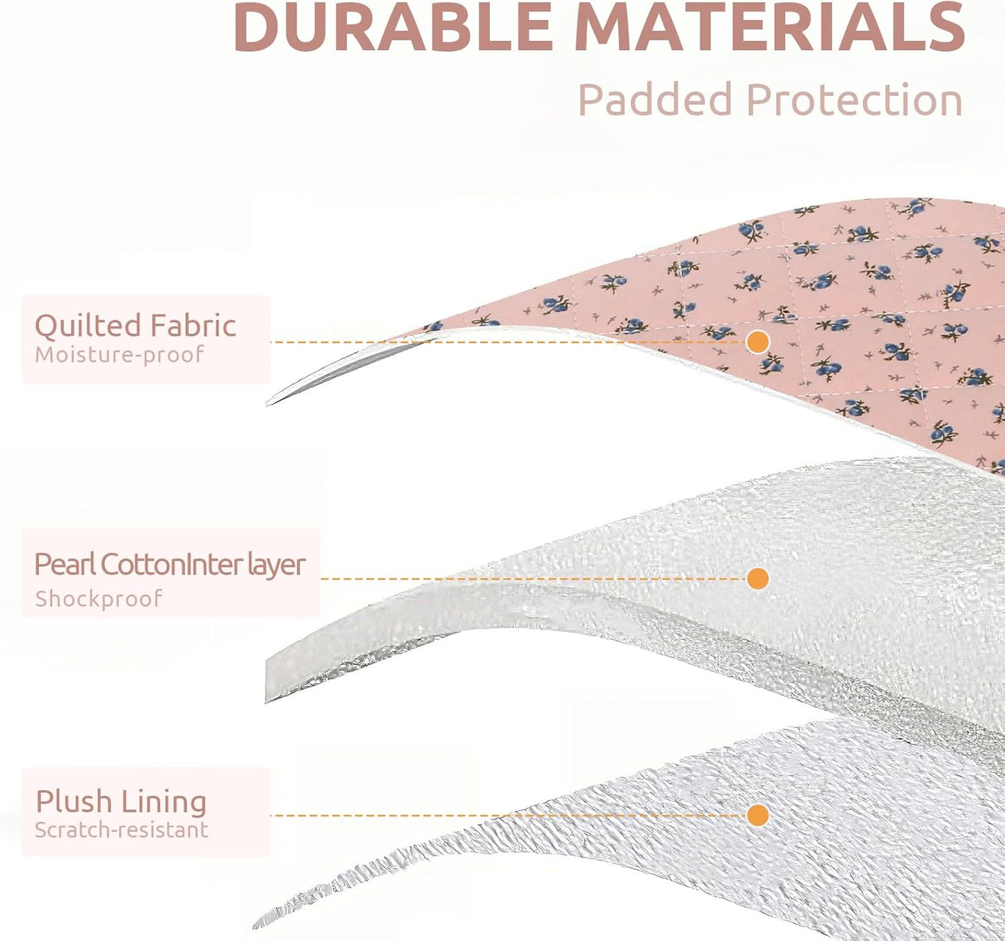 Puffy Laptop Sleeve 13-15.6 Inch Cute Quilted Laptop Protective Case Padded Floral Computer Sleeve for MacBook (A-Dark Pink, 13 Inch)