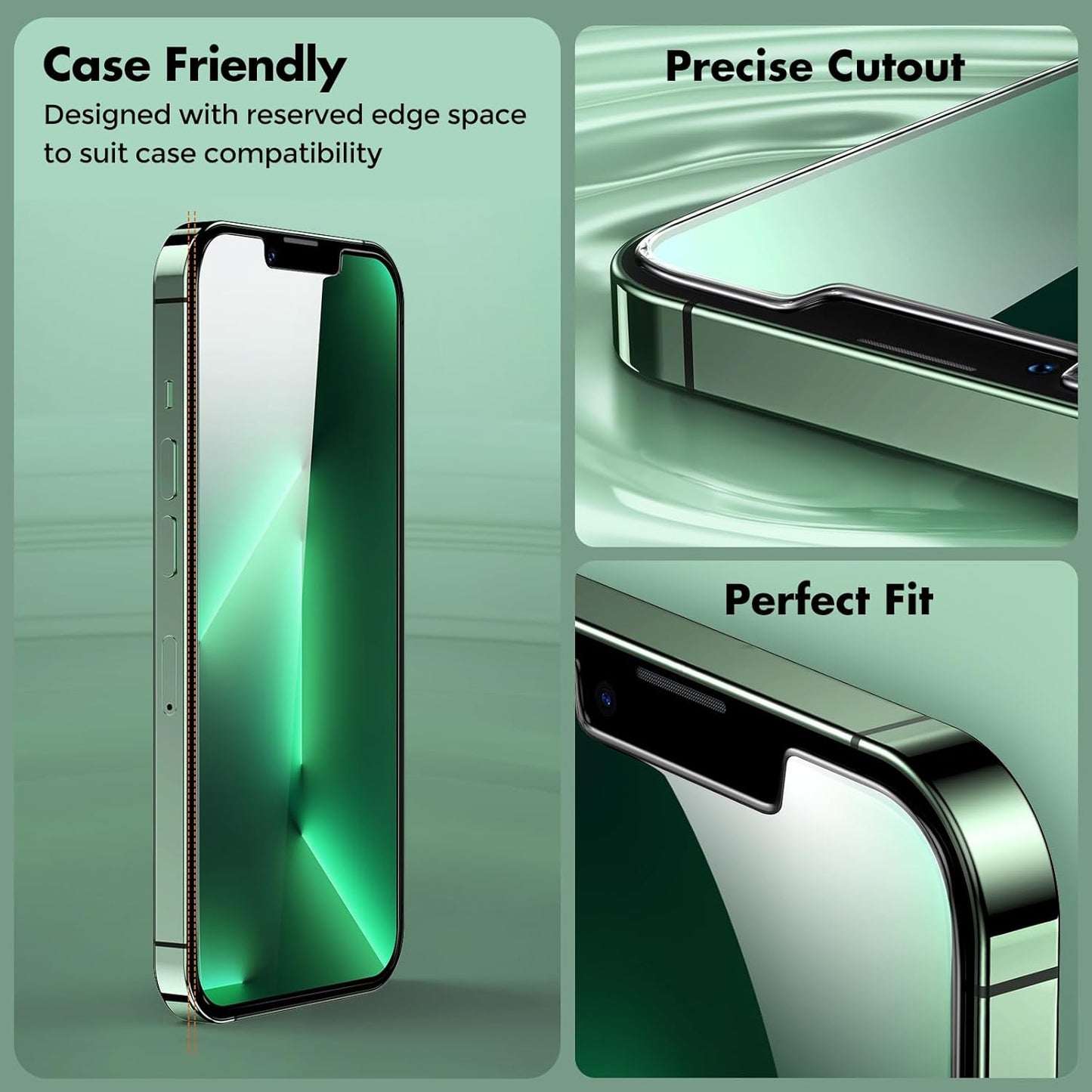 UNBREAKcable 2 Pack Screen Protector for iPhone 13 Pro Max/iPhone 14 Plus, Shatterproof Tempered Glass [Easy Installation Frame] [9H Hardness] [99.99% HD Clear] for iPhone 6.7"", UBMU611