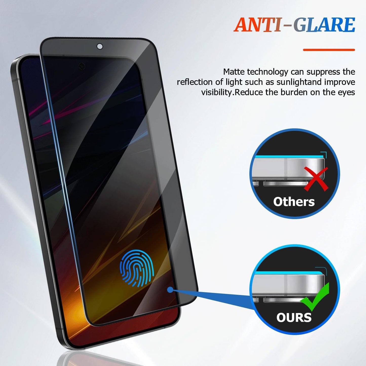 3 Pack Galaxy S24/S25 Privacy Anti spy Screen Protector, ,9H Hardness Tempered Glass,Anti-Glare Anti-Scratch, Smooth and Responsive Absolute, No Bubbles,High Definition Clear,With Installation Frame