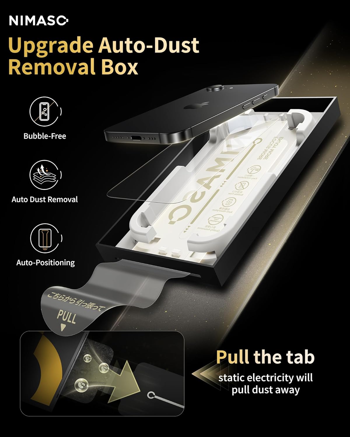 NIMASO for iPhone 16e/13 Pro/13/14 Screen Protector, 2 Pack HD Clear Tempered Glass Screen Protector for iPhone 16ewith Bubble-and-Dust-Free Box, Instant Installation (6.1 inches)