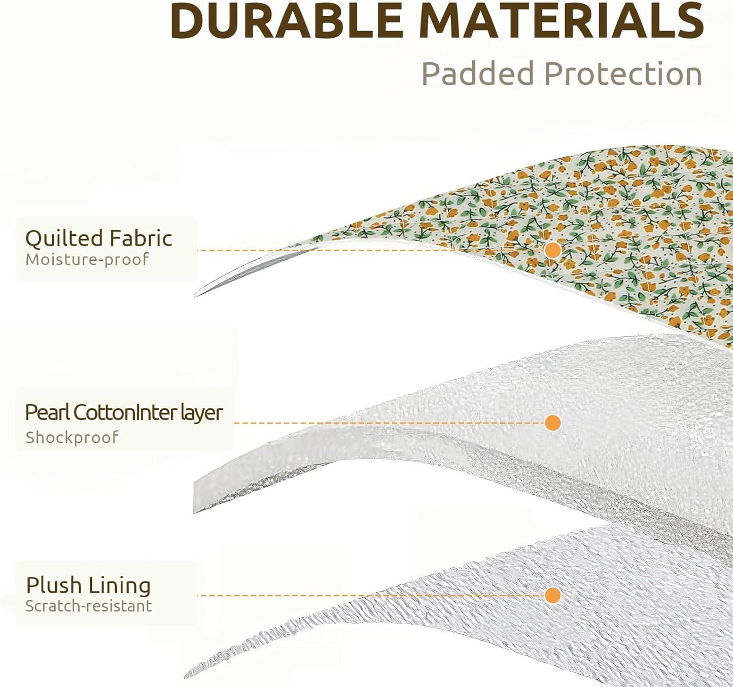 Puffy Laptop Sleeve 13-15.6 Inch Cute Quilted Laptop Protective Case Padded Floral Computer Sleeve for MacBook (B-Yellow, 11 Inch)