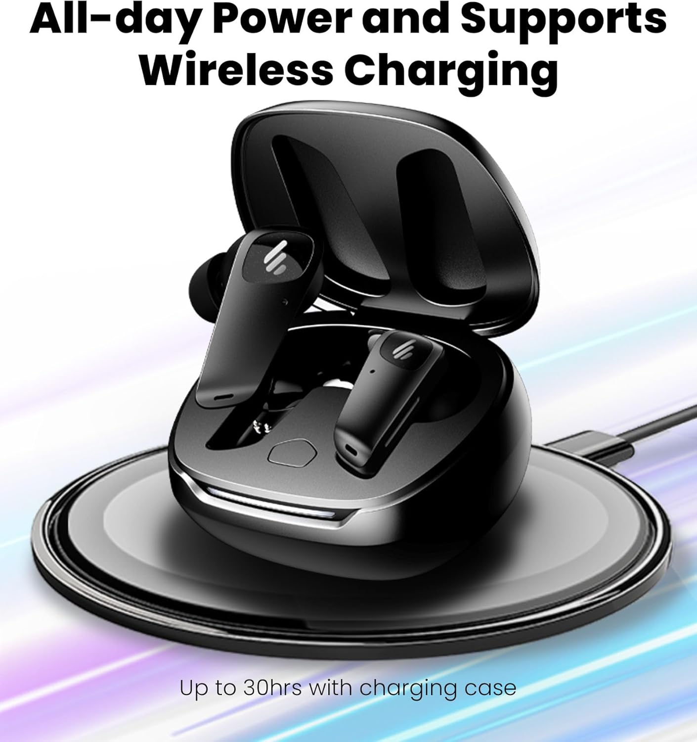 Edifier NeoBuds Planar Wireless Bluetooth Earbuds, 12mm Planar Magnetic Drivers, Hi-Res Audio, LDAC, Snapdragon Sound, Hybrid ANC, Bluetooth 5.4 & Dual Device Connection, Wireless Charging, 6 Mics