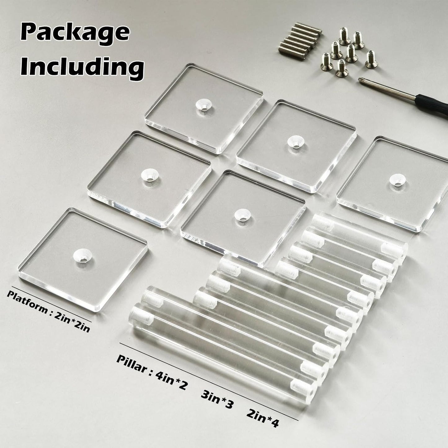 AAiphuwew 3pcs Combat Risers for Flying Miniatures, Adjustable Height Multi-Tiered Raised Platforms Flying Miniatures Combat Riser for Tabletop RPG and Board Games