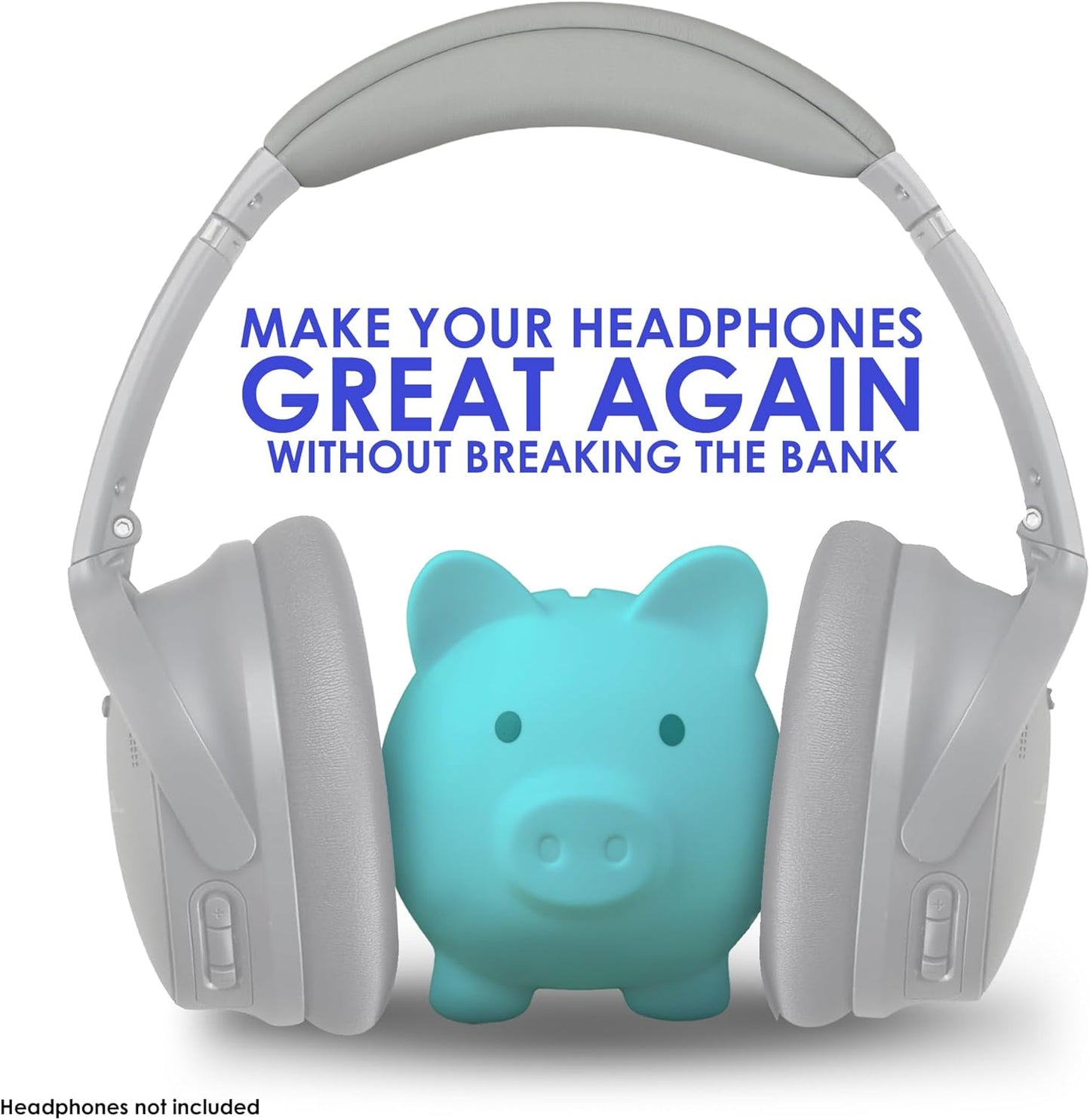 QC35 II Headband Pad Cushion Cover Compatible With Bose QuietComfort 35 Headphones (Grey) - Easy Clip-on Design, Premium PU, FlexiSoft High-Density Foam