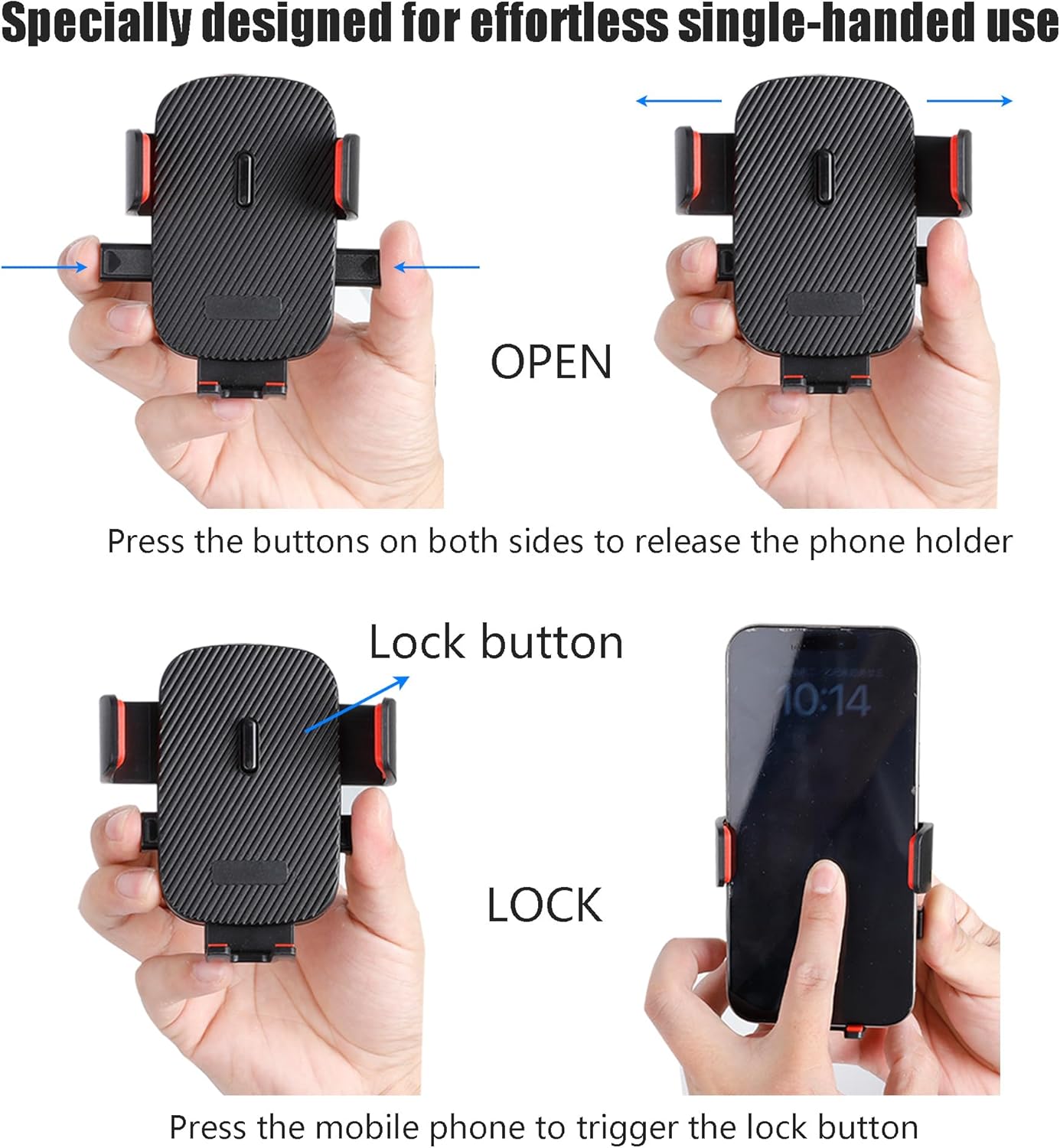 Car Phone Holder Mount for AMPS Standard Diamond Base ，Aluminum 360° Rotation Phone Mount for Car Dashboard Truck Boat Desk， Compatible with iPhone 16 15 14 13 12 Series Samsung S24 S23