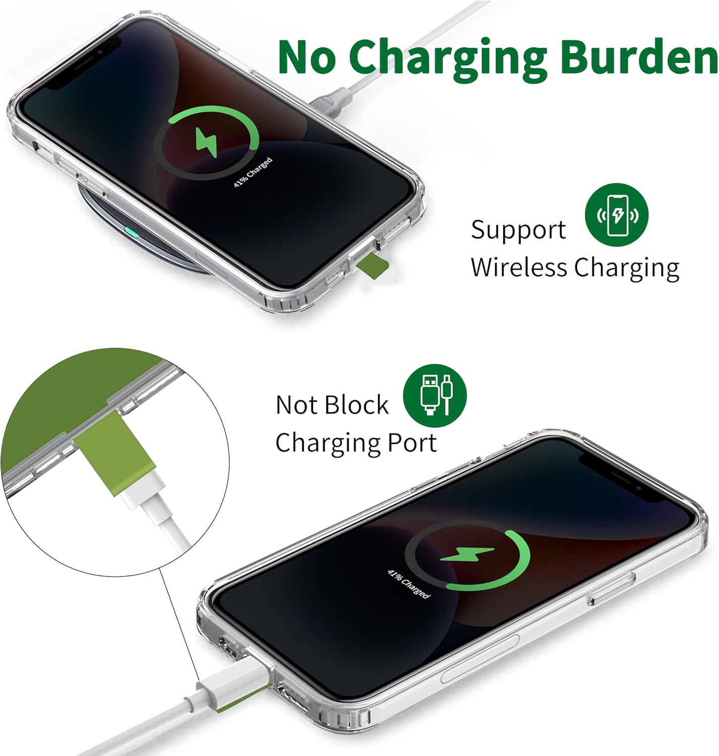 CACOE Phone Lanyard 2 Pack-1× Adjustable Neck Strap,1× Wrist Strap,2× Pads,Universal Crossbody Cell Phone Lanyards,Multifuctional Phone Lanyards Compatible with Most Smartphones(Dark Green)