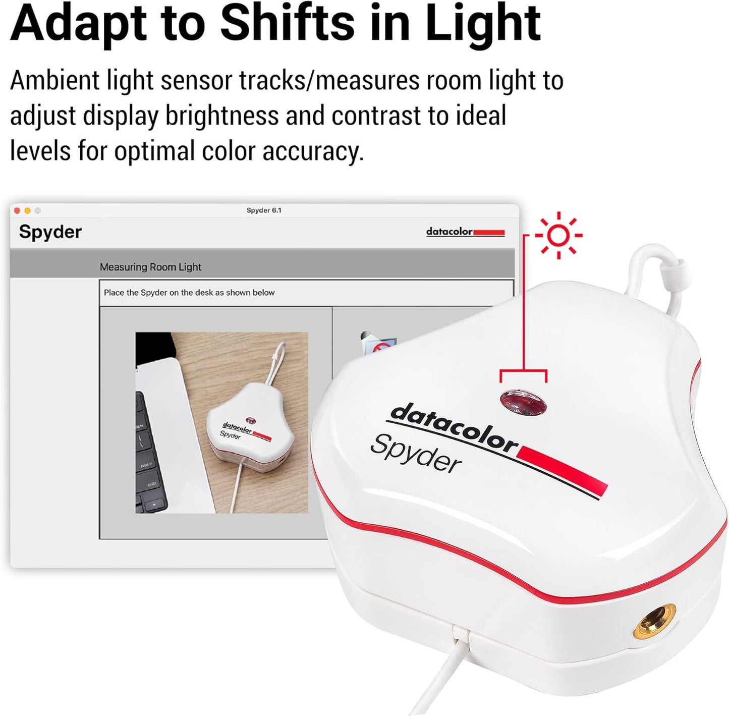 Datacolor Spyder Monitor Calibration Tool: Ensures Accurate & Consistent Color for Photos & Online Content