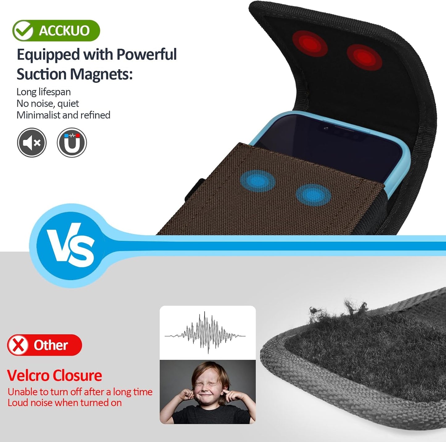 Phone Holster for Belt with Metal Clip and Magnetic Closure Compatible with iPhone 16/15/14/13/12 Pro Max, Galaxy S25/S24/S23/S22 Plus & FE for Everyday Protection, L-Coffee