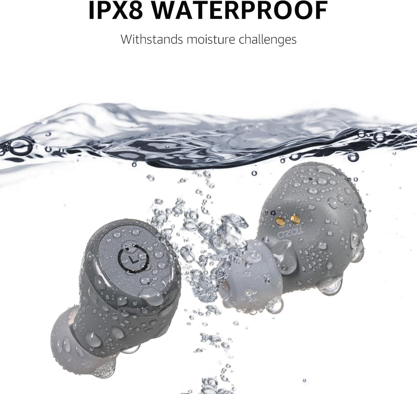 TOZO T10 Wireless Earbuds Bluetooth 5.3 Headphones, App Customize EQ, Ergonomic Design, 55H Playtime, Wireless Charging Case, IPX8 Waterproof Sound in-Ear Headset, 2025 New Version