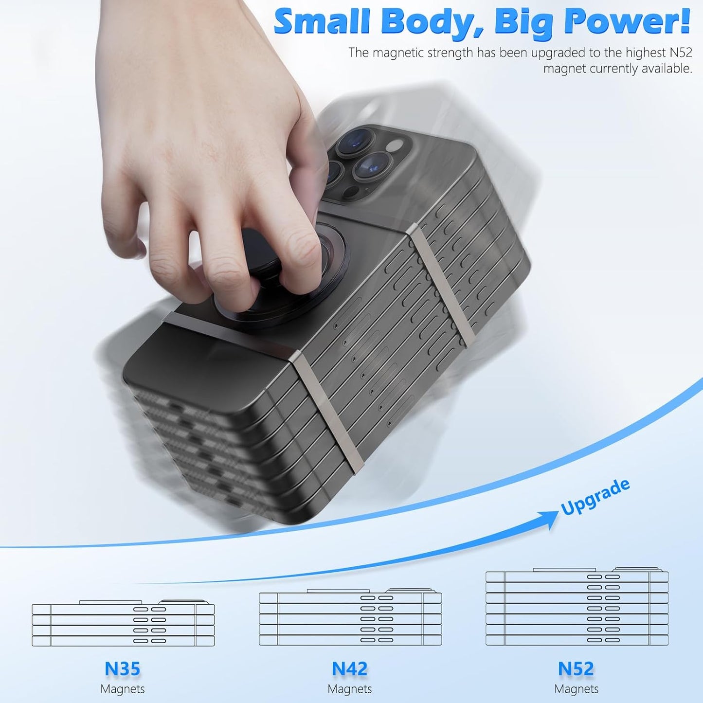 imluckies Magnetic Base Compatible with PopSocket Phone Grips and MagSafe iPhone Series Case, Removable Kindle/Phone Holder Base, Thin & Light Portable Plate, Matte Light-Black