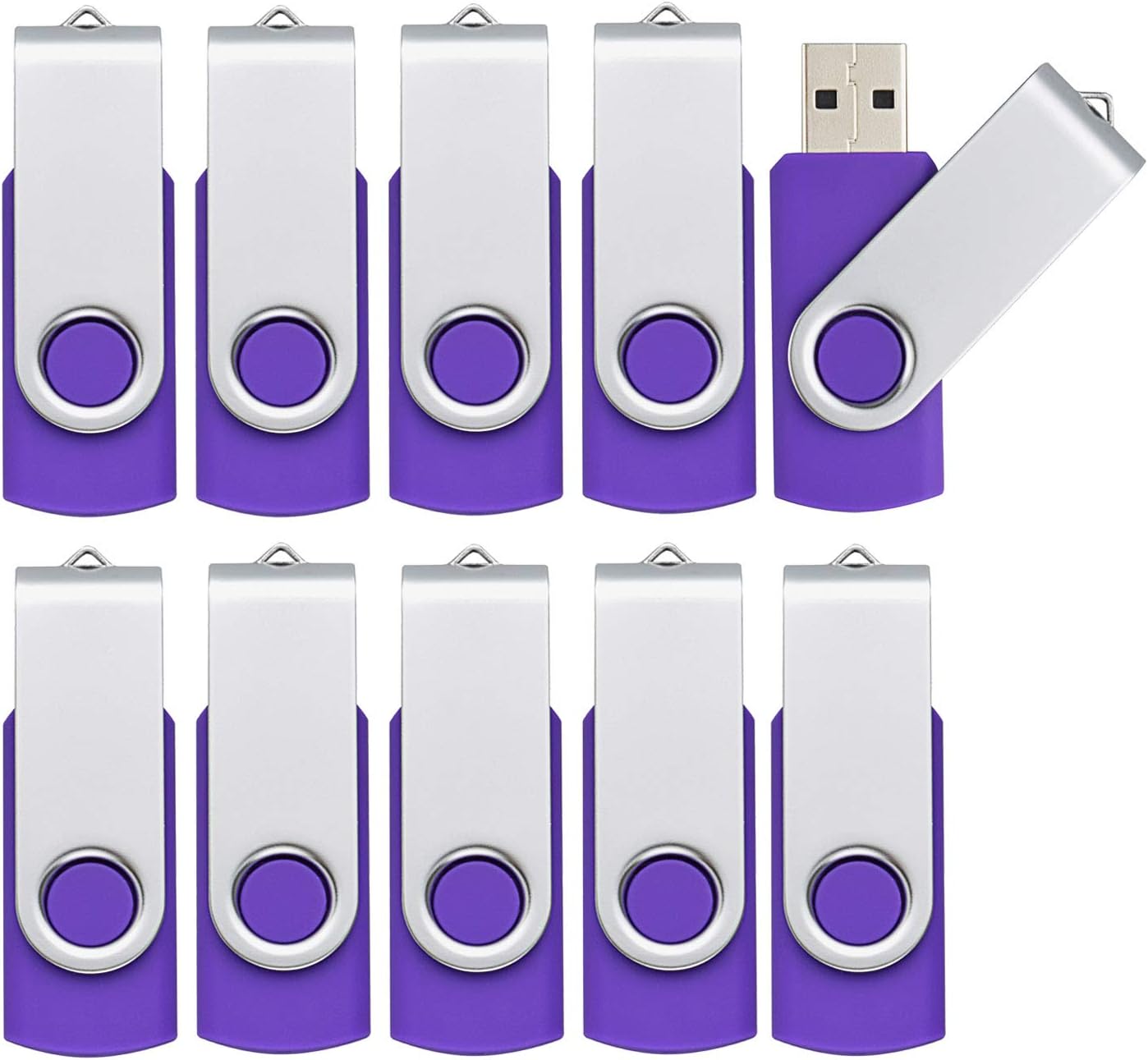 KOOTION 10 Pack 32GB USB 2.0 Flash Drives Pen Drive Memory Stick Thumb Drive USB Drives, Purple
