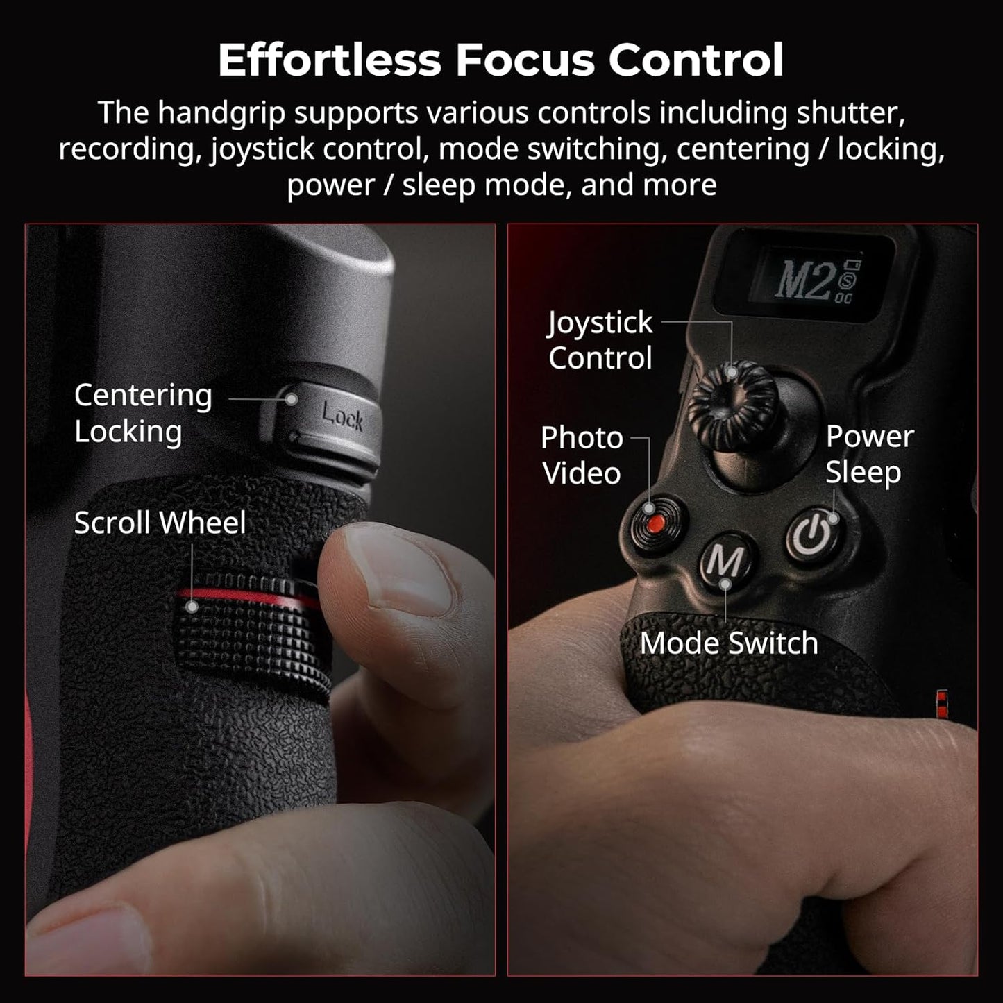 SmallRig Adjustable Sling Handle Only for DJI RS 2 / RS 3 Pro/RS 4 / RS 4 Pro Gimbal Stabilizer, Focus Control, Max Load 13.2lb, Joystick Operation, Mode Switching, Centering/Locking