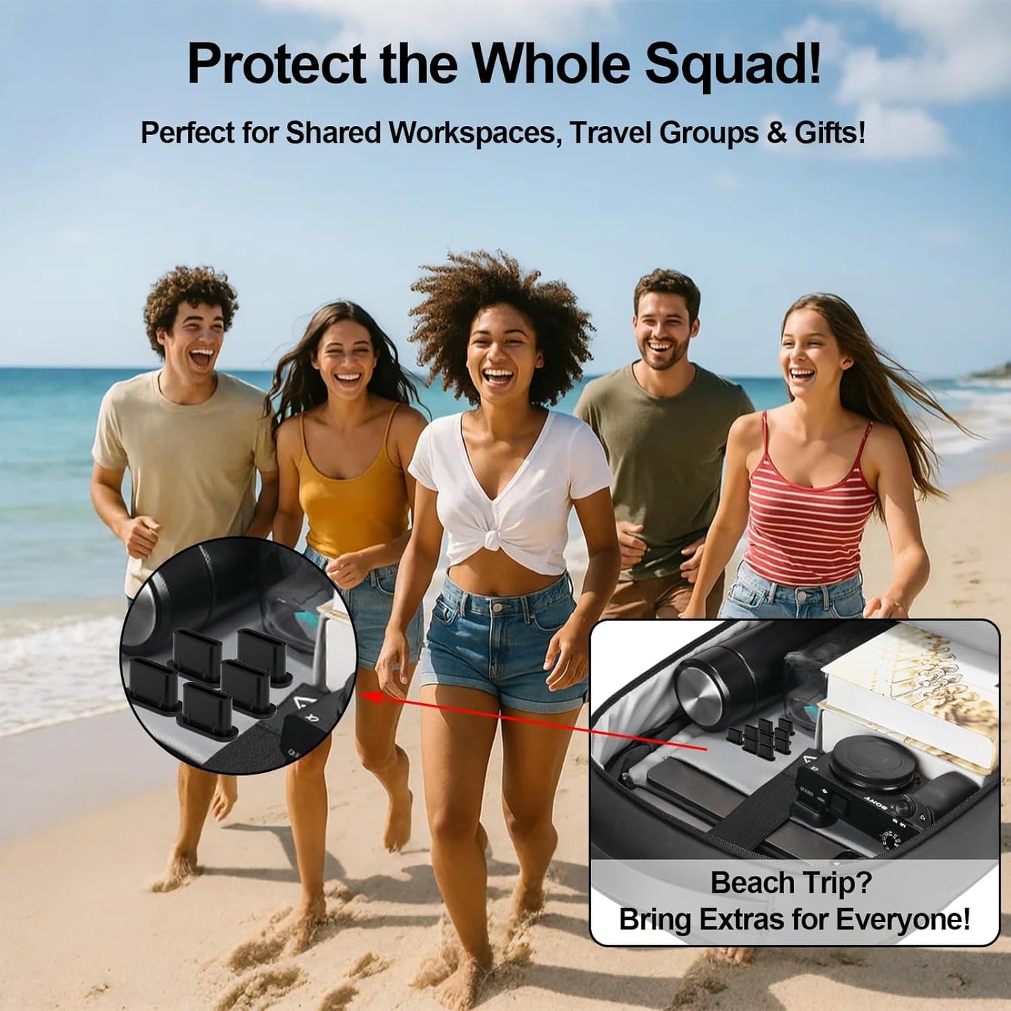 USB C Dust Plugs [60-Pack] -Anti Dust Plug Cover Charging Silicone Port Covers with Cleaning Brush Universal Type-C Protector for All USB C Devices