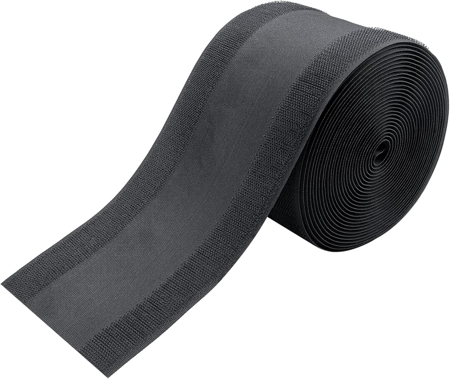 IHKFILAN Carpet Cord Cover Carpet Cable Management Under Desk Cable Grip Strip Black Hook and Loop Tape Cable Polyester Cover Protect Cables to Prevent Tripping Over Wires for Homes & Office (20ft)