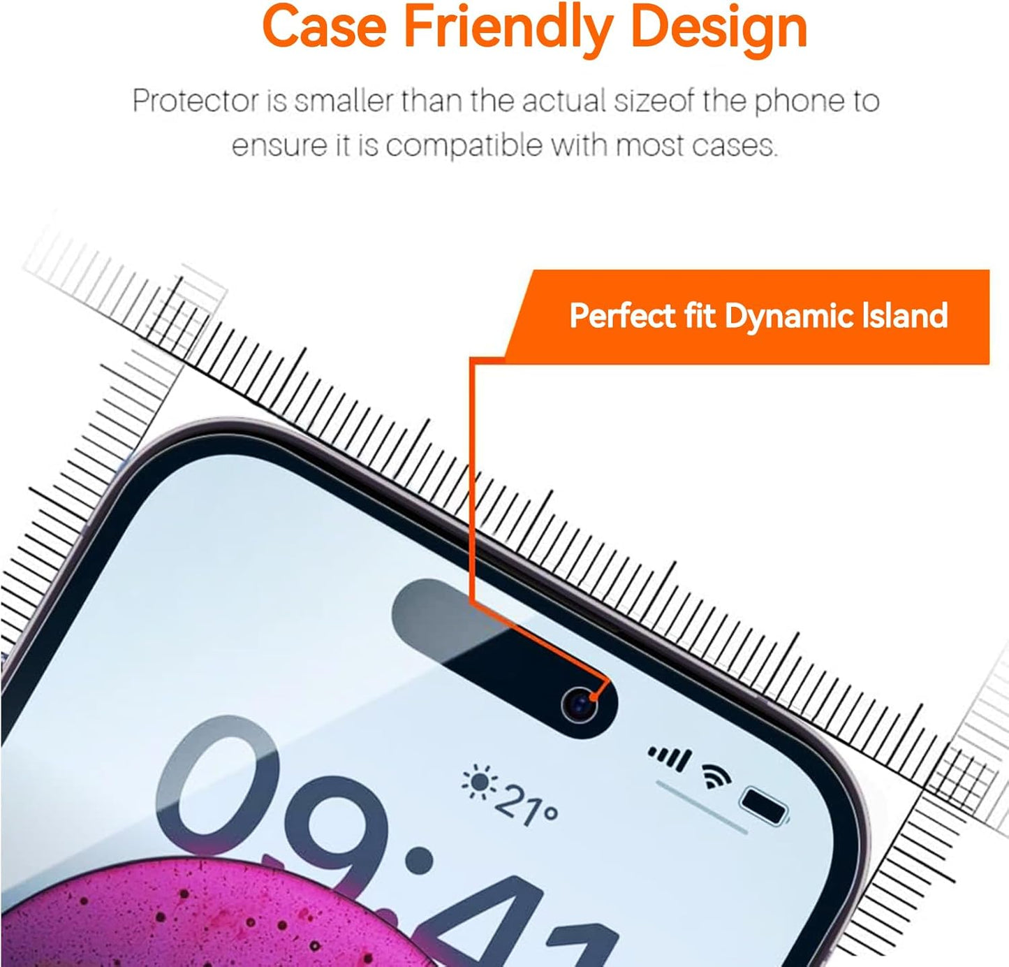 3Pack Screen Protector for iPhone 15Pro Max/iPhone 15Plus 6.7inch 9H+ Anti Blue Light Tempered Glass, Anti-Scratch, Case Friendly