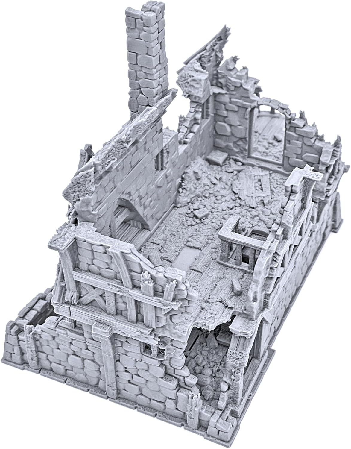 Ruined Port Merchant by Printable Scenery, 3D Printed Tabletop RPG Scenery and Wargame Terrain 28mm Miniatures