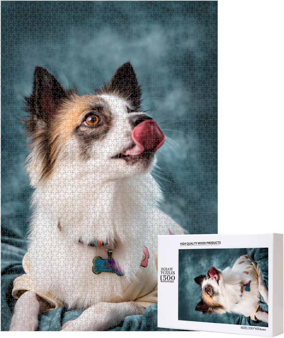 Custom Puzzle, Personalized Puzzle for Photos, Customized Puzzle 120/200/300/500/1000/1500 Pieces for Family, Christmas, Pet, Birthday, Wedding Gift