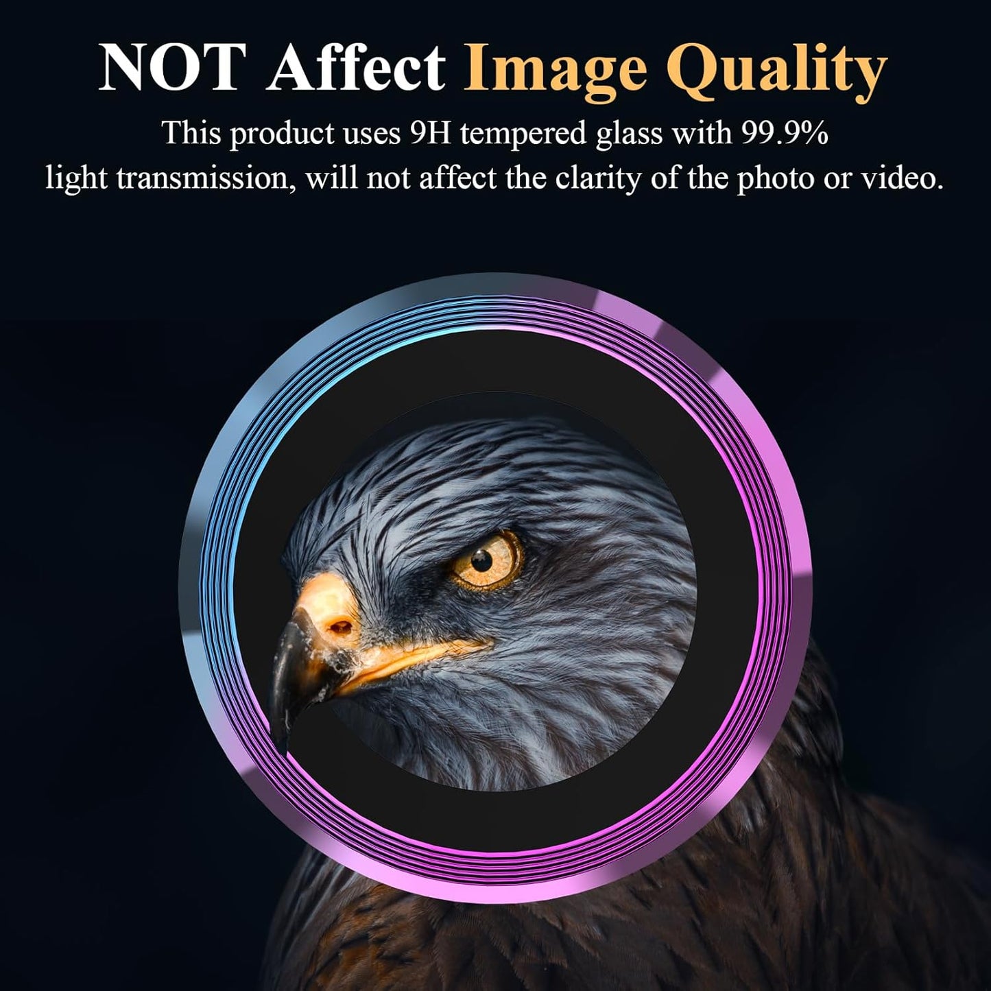 YWXTW Camera Lens Protector for Samsung Galaxy S24 / S23 / S23 Plus, [NOT for S24 Plus] 9H Tempered Glass Metal Individual Ring Camera Screen Protector for S24 Accessories (Multi-Colored)