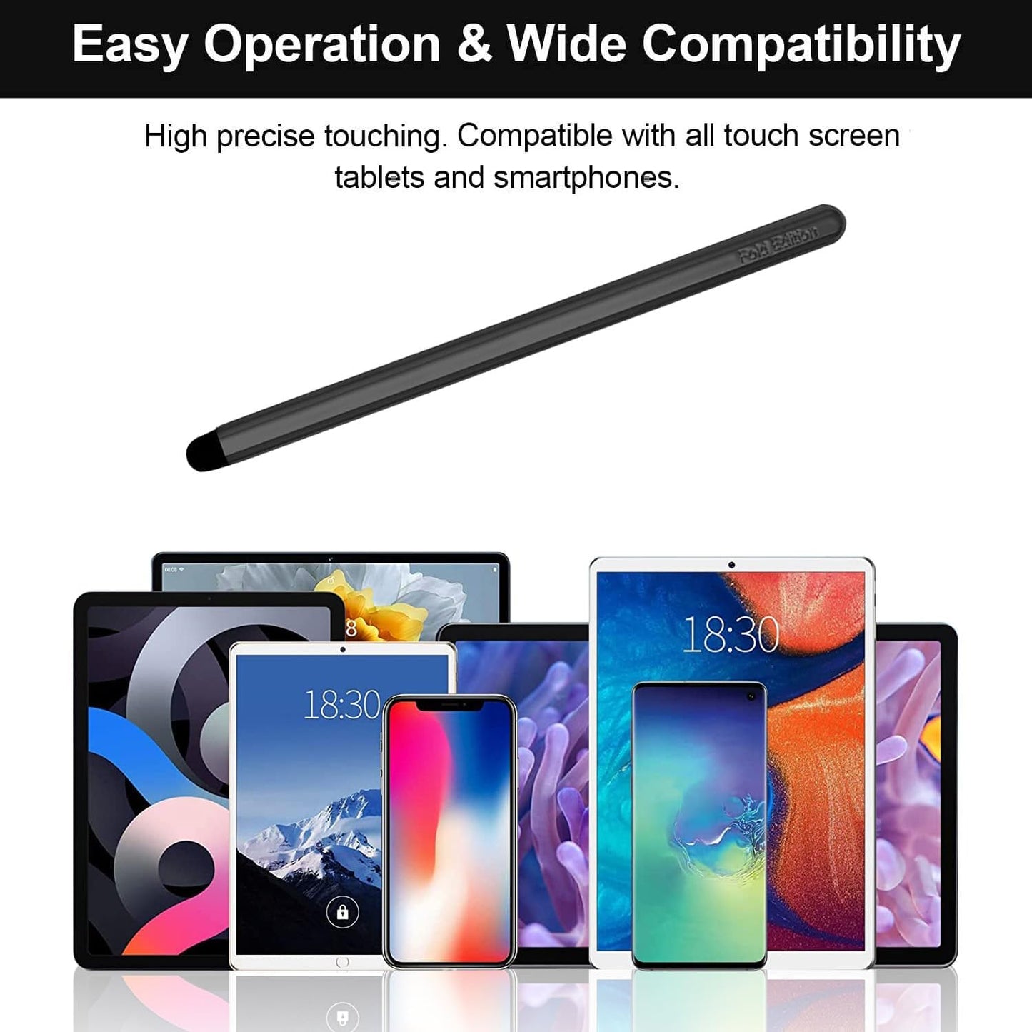 Stylus Pens with Pen Slot for Touch Screens, High Precision Capacitive Universal Stylus for iPad iPhone Tablets Samsung Galaxy All Touch Screen Devices (Golden-Long)