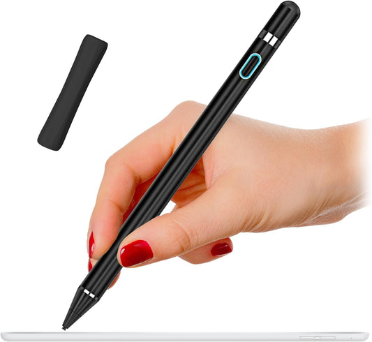 Black Stylus Pen Pencil 1st Gen Generation Replacement for Apple iPad Pro 1st 2nd iPad 1st 2nd 3rd 4th 5th iPad mini 1 2 3 4 iPad Air 1st 2nd iOS Android Capacitive Tablet Touch Screen+Free Holder