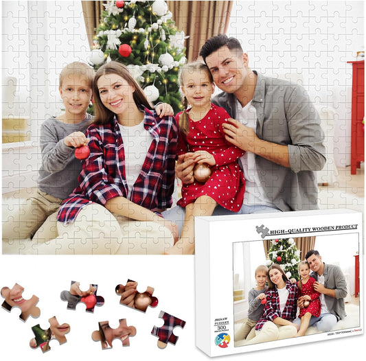 Custom Puzzle 120/200/300/500/1000/1500 Pieces, Personalized Puzzle from Your Own Photos, Customized Picture Jigsaw Puzzle Gift for Christmas Wedding Birthday Family