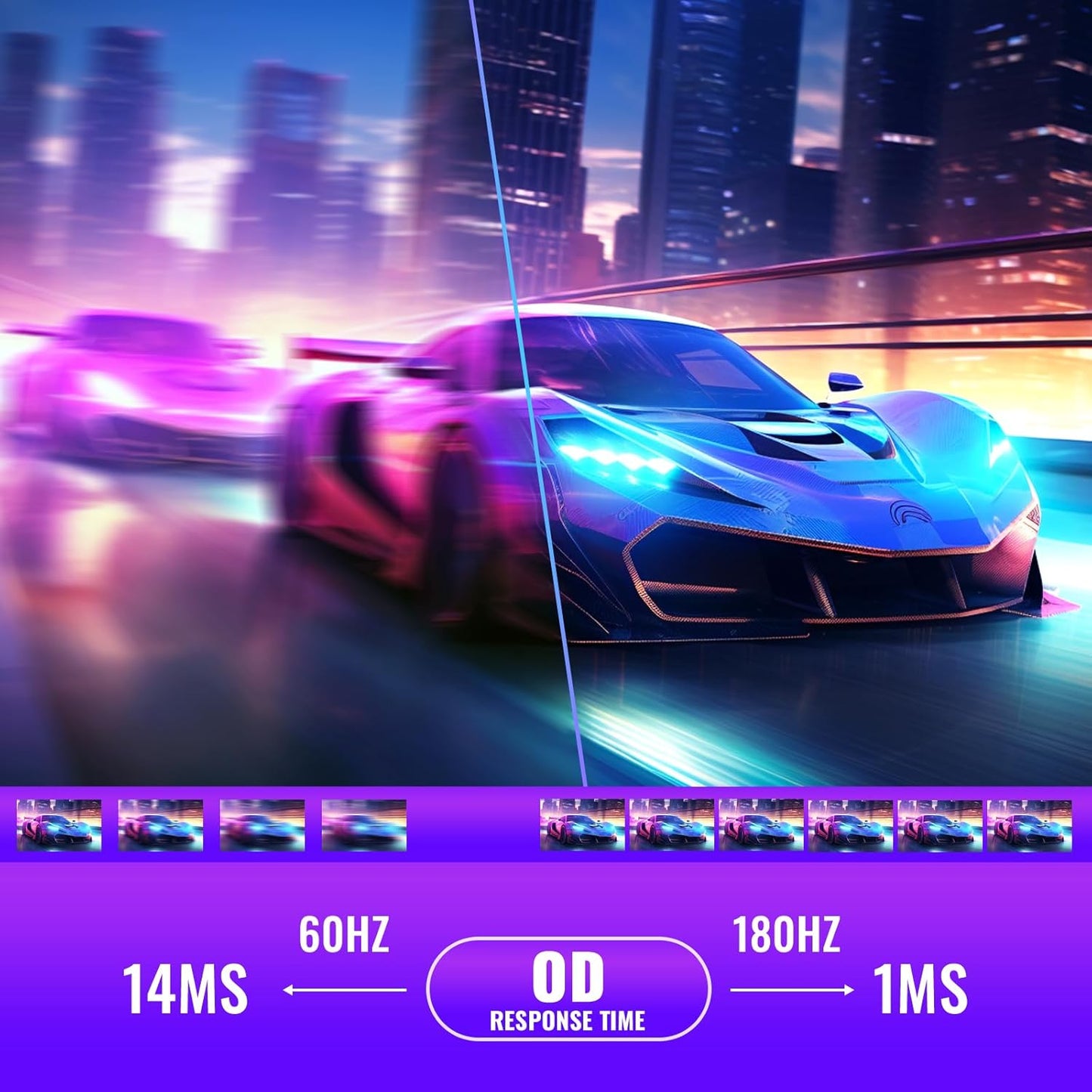 SANSUI 24 Inch Gaming Monitor 180Hz, Computer Monitor with Speakers 1*DP 2*HDMI Ports, FHD 1080P 110% sRGB VESA Support Eye Cares (One HDMI Cable Included ES-G24F4S)