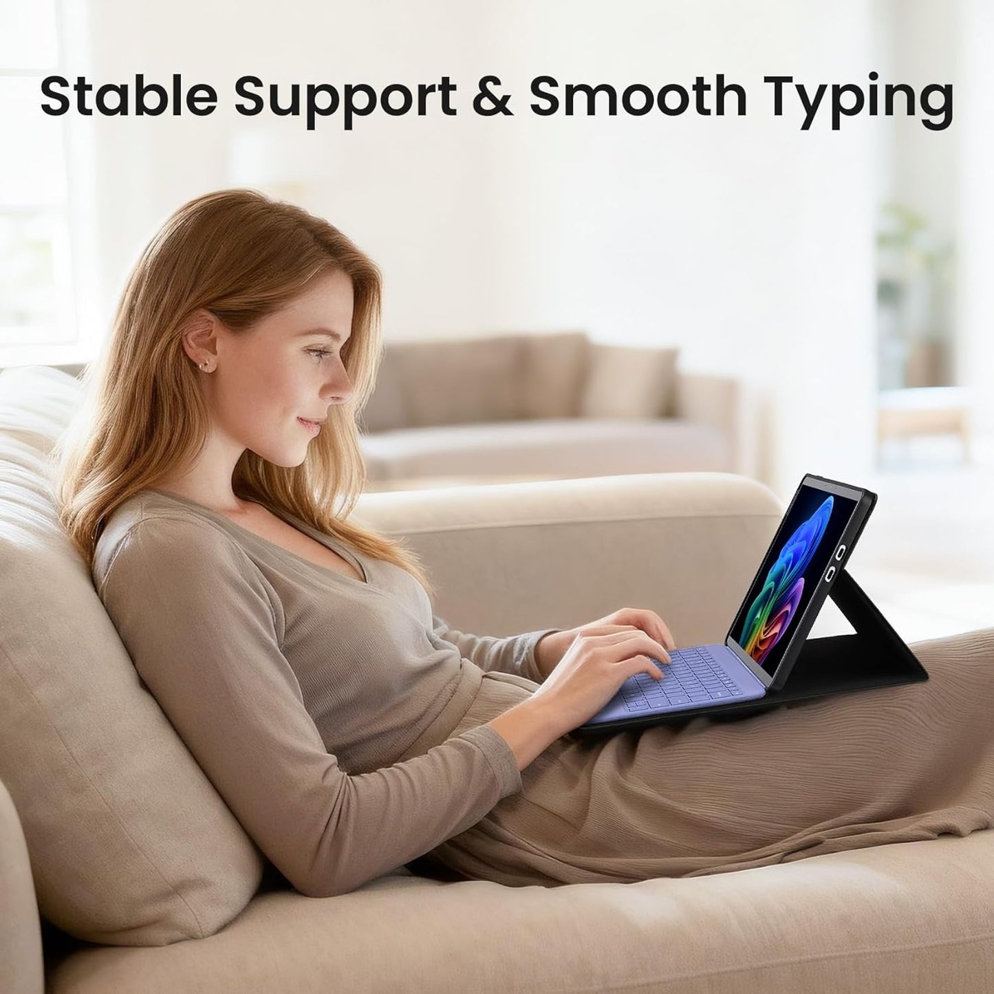 Omnpak Case for Microsoft Surface Pro 12" 2025, Lightweight Protective, Multiple Angle Viewing, Stylus Holder, Compatible with Type Cover Keyboard