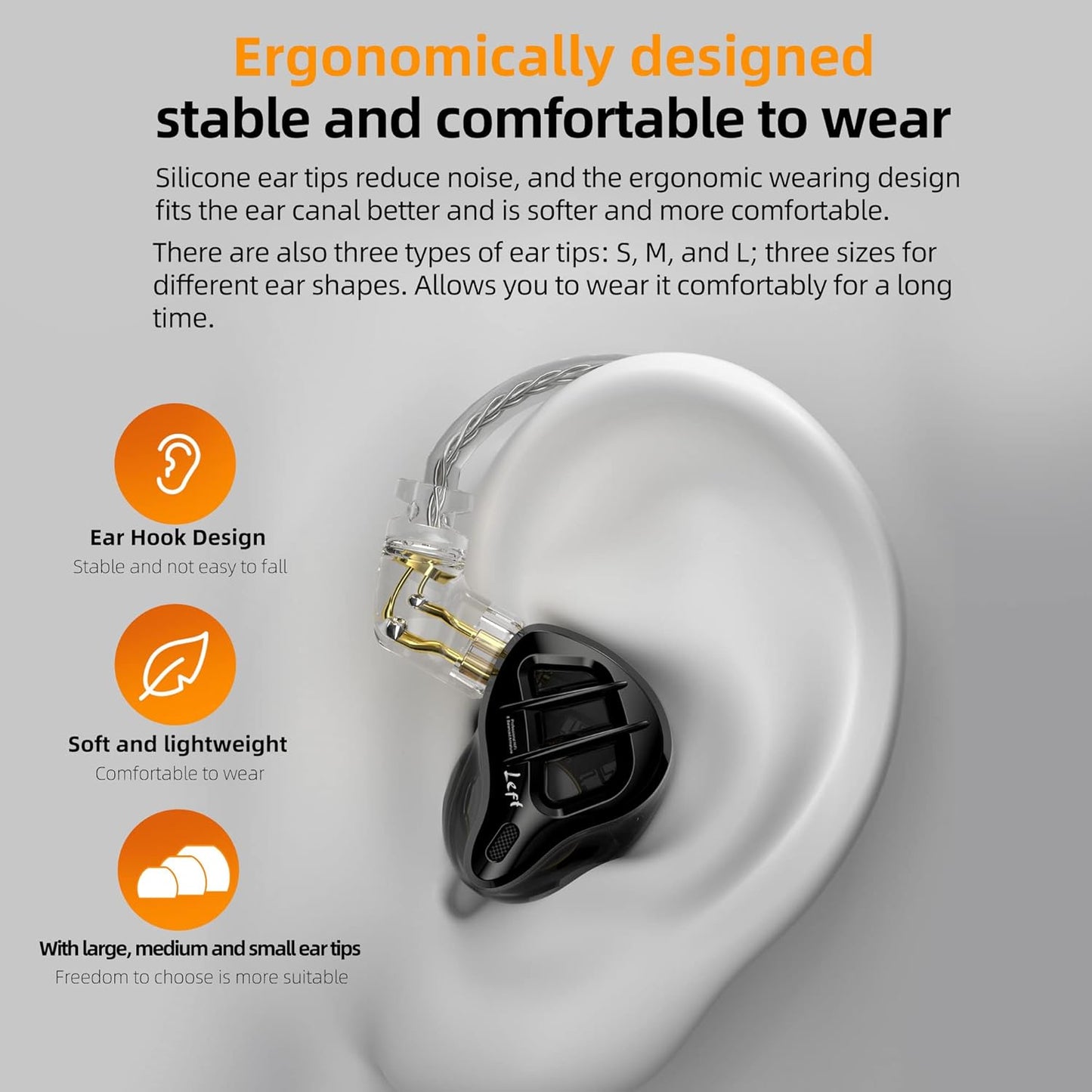 KZ ZAR in-Ear Monitor 7BA+1DD Hybrid 8 Drivers Gaming Earbuds HiFi Bass Noise Isolation IEM, Clarity in All Frequency Stereo Comfort-fit in Ear Headphones for Audio Engineers, Musicians(No Mic)