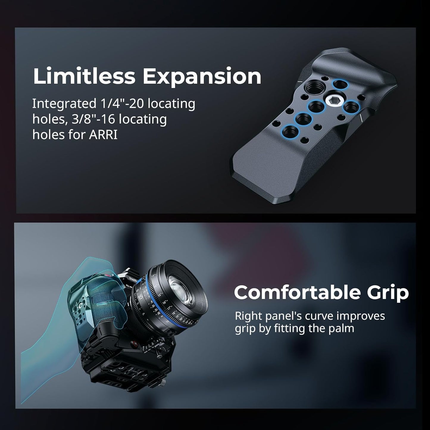 SmallRig Cage Kit for Canon C80, Modular Design with Top Plate, Side Plates, Bottom Plate, NATO Rail, Lens Adapter Support, for HDMI Clamp, with Cold Shoe Mount, 1/4''-20 & 3/8''-16