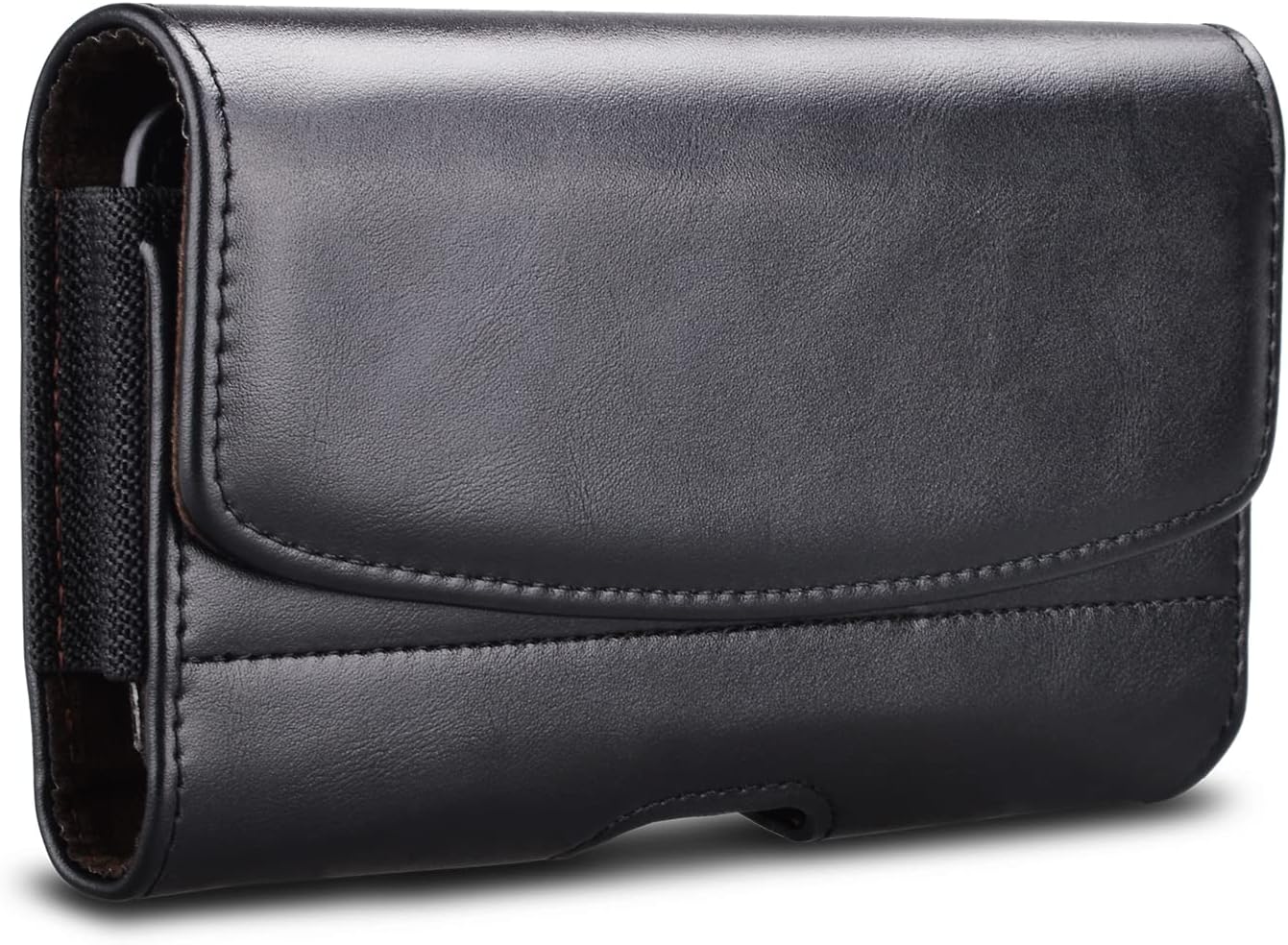 Phone Holster for Samsung Galaxy S25 S24 S23 S22 S21 Ultra S20 FE S10 S9+ S8+ Note 20 A12 A32 A52 A02S A11 A21 A51 PU Leather Cell Phone Pouch with Belt Clip Loop Card Holder,Black