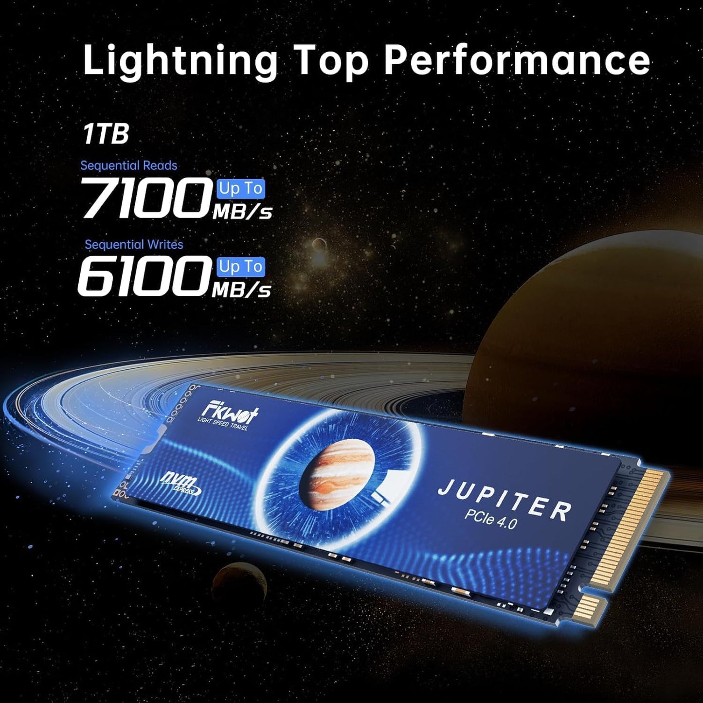 FX991 M.2 SSD 1TB NVMe SSD M2 2280 PCIe Gen 4x4, Read Up to 7100MB/s, Internal Solid State Drive for PS5 Laptop Desktop 3D QLC NAND